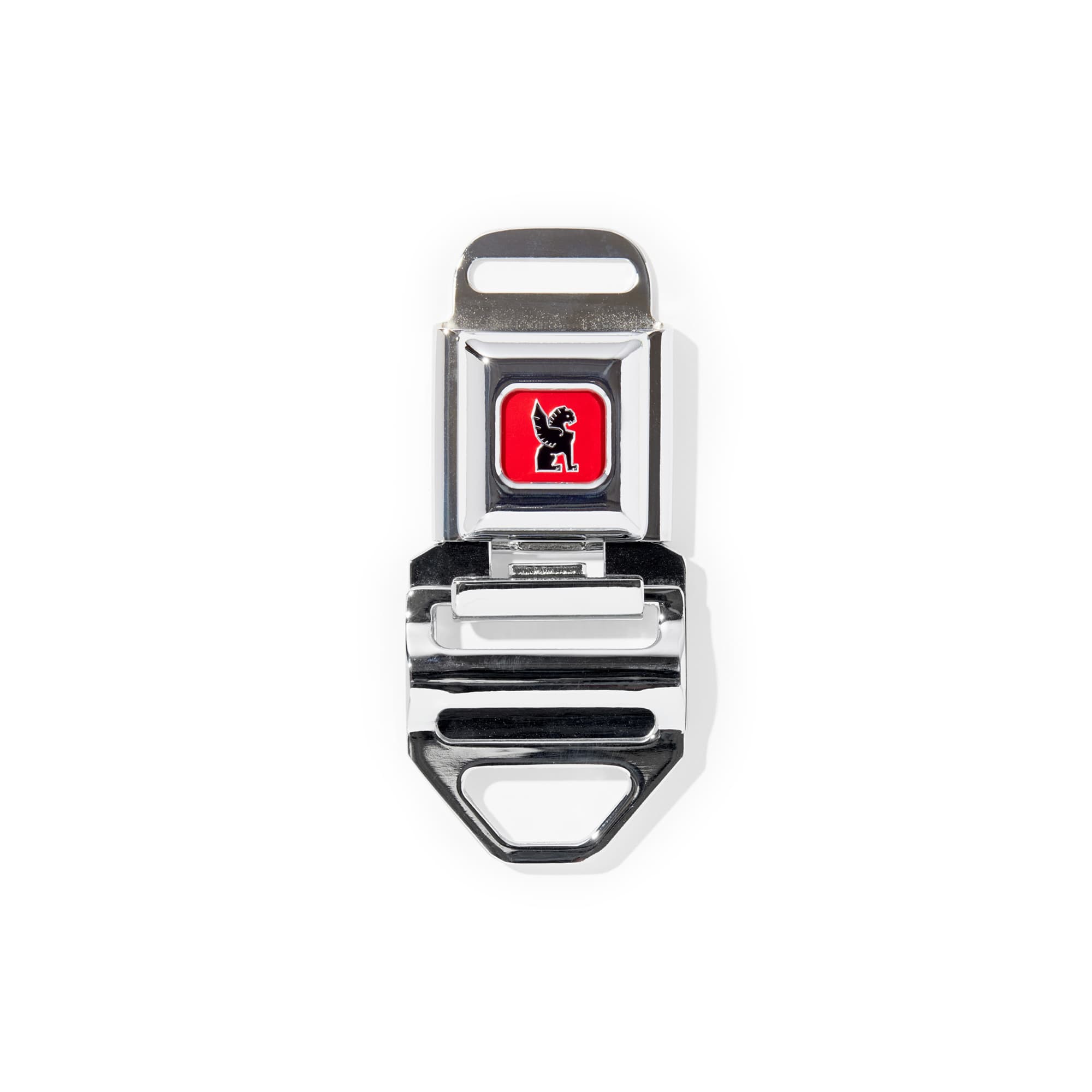 Iconic Chrome MD size seatbelt buckle in chrome #color_chrome