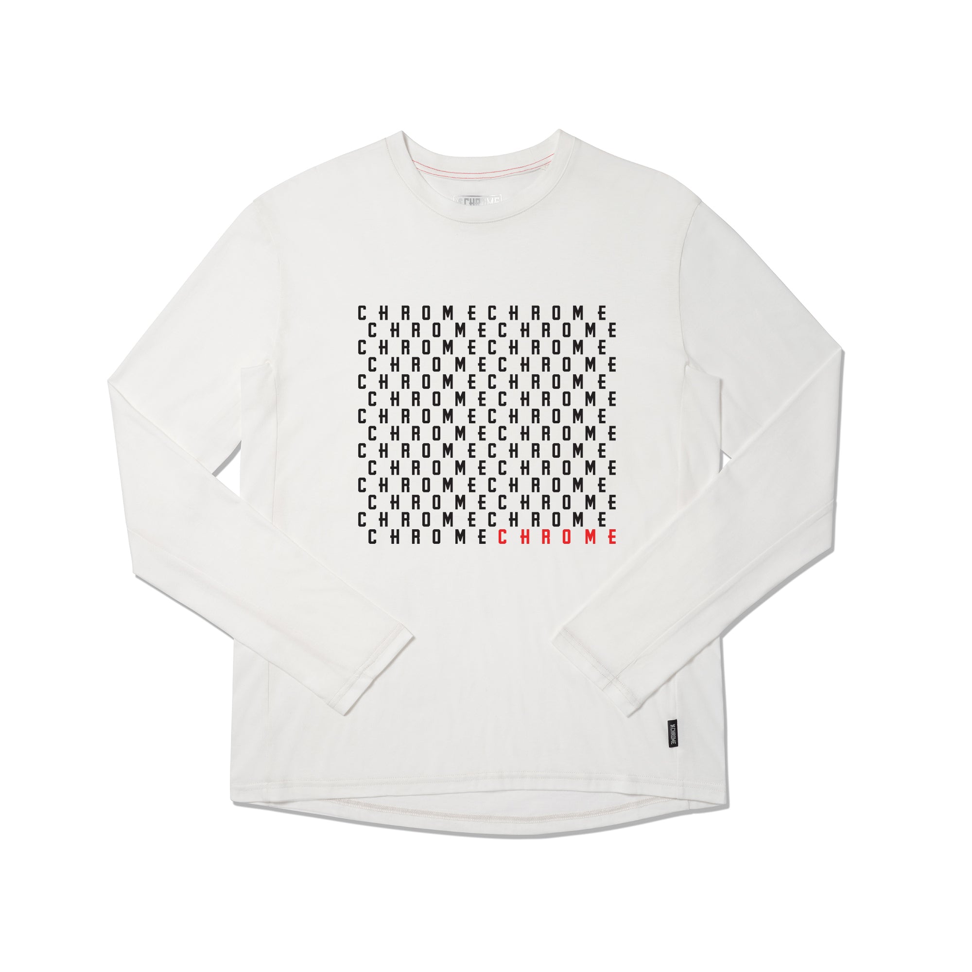 Chrome word play logo tee long sleeve in white #color_white