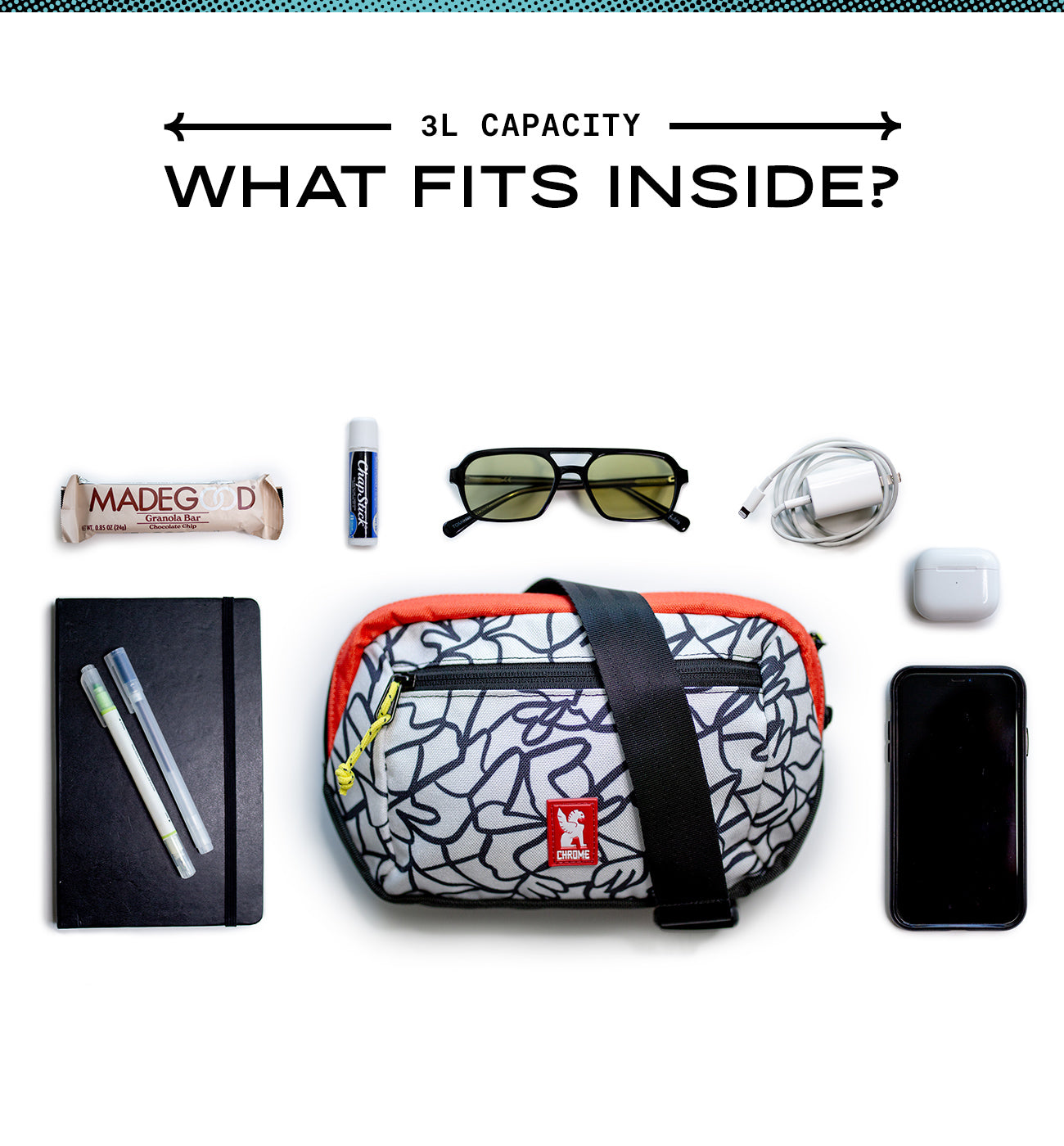 What fits inside the Ziptop Waistpack smaller image