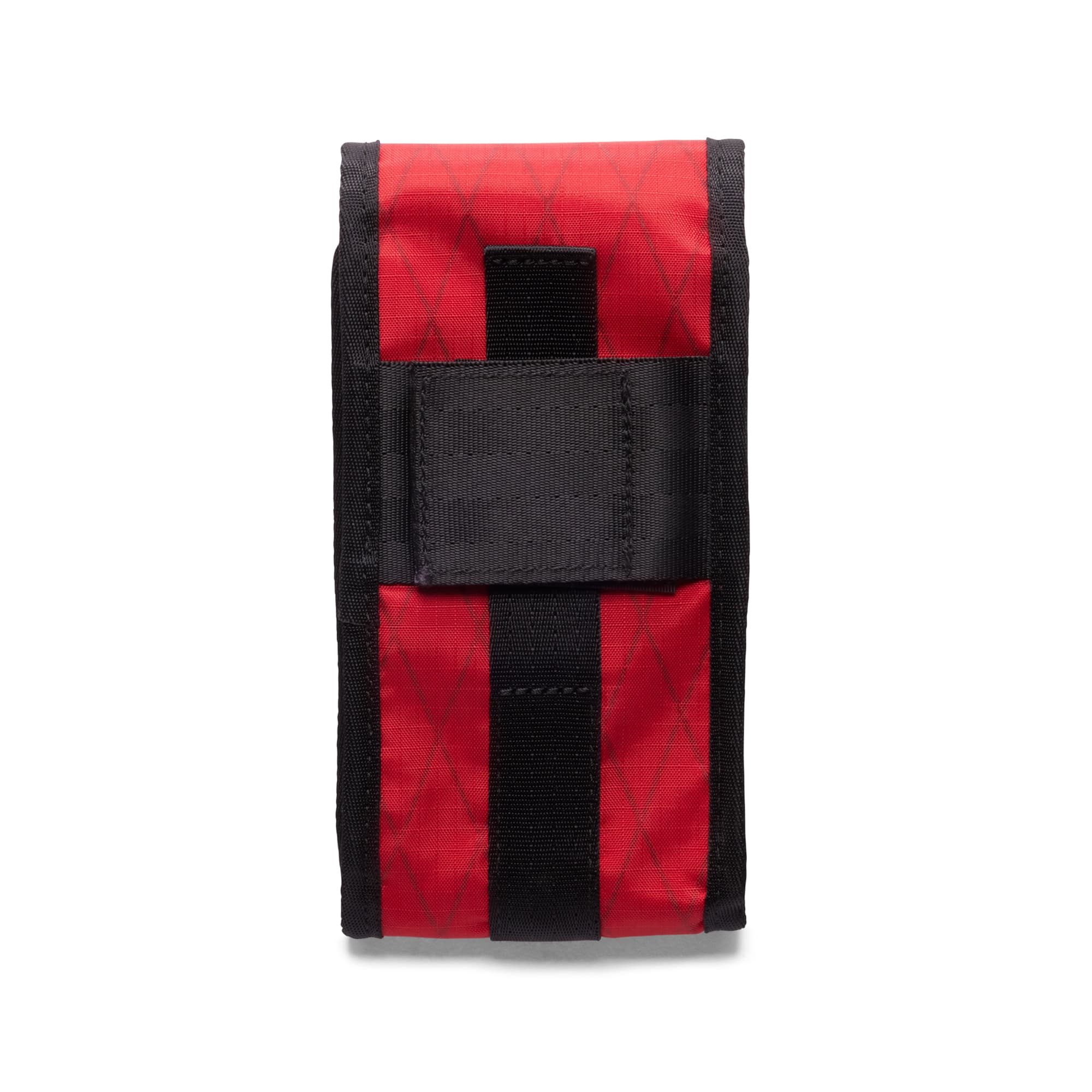the back of the Large phone pouch in red #color_red x