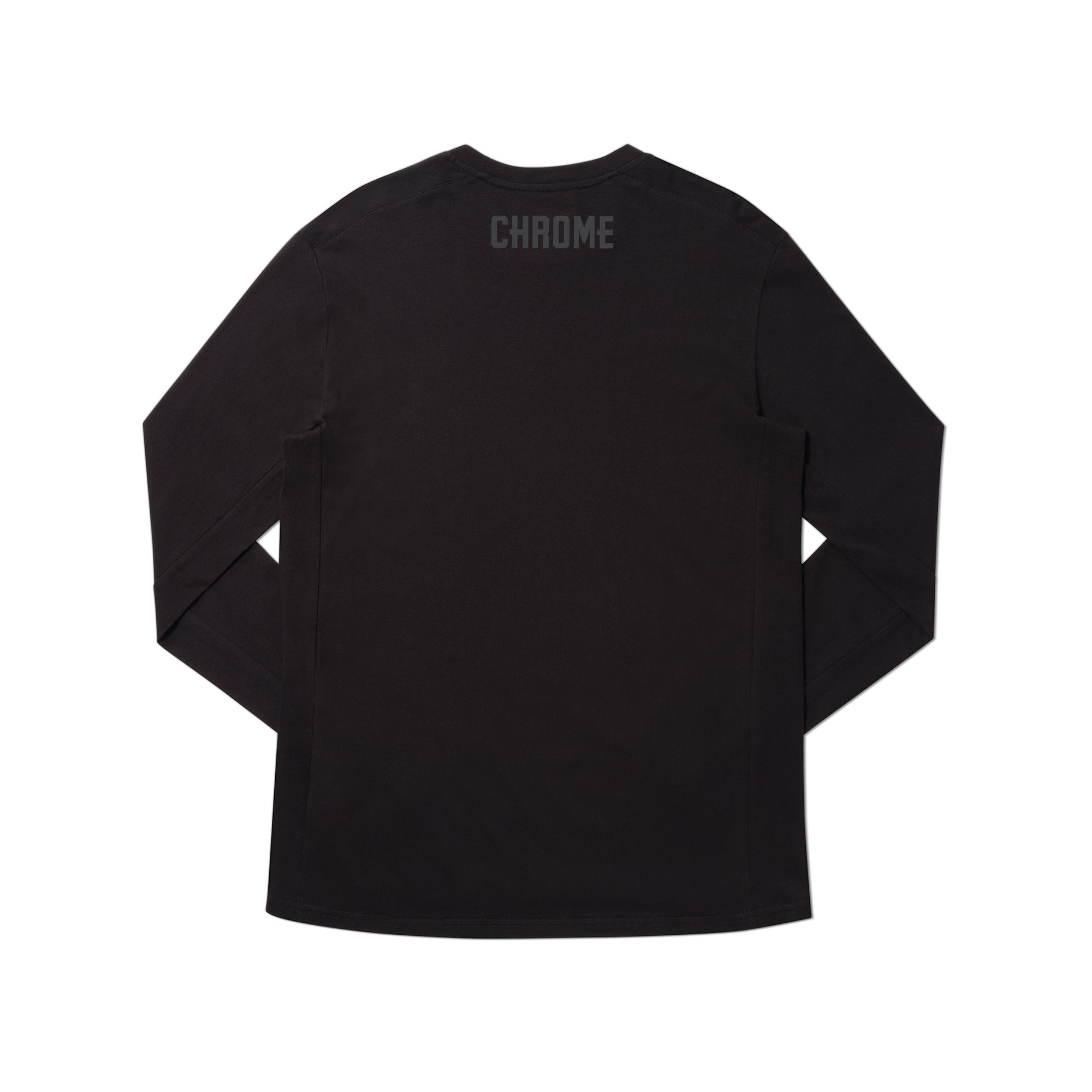 Chrome checkerboard logo tee long sleeve in black back of the shirt #color_black
