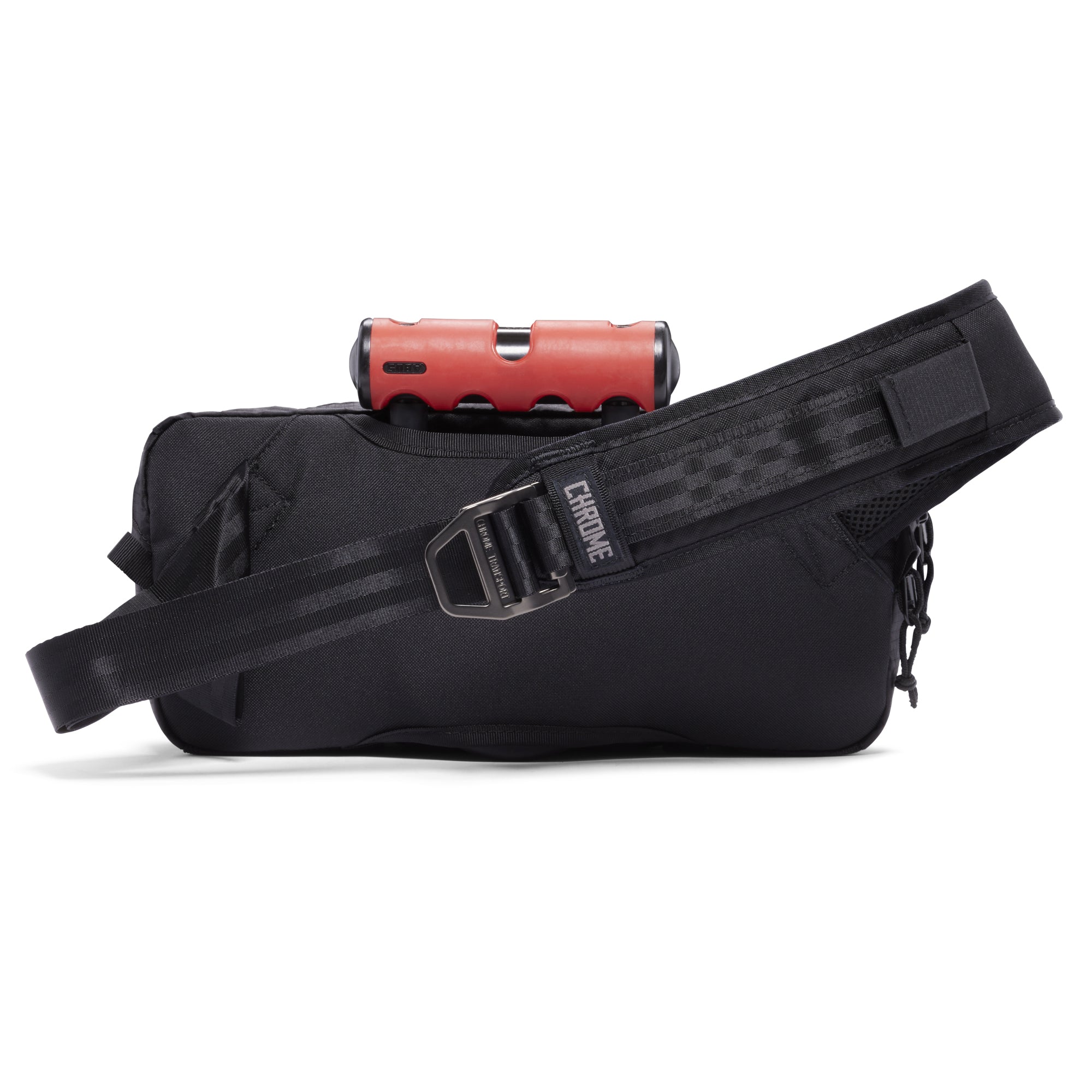 Kadet Sling LTD in Black X with swappable buckle technology back of the bag