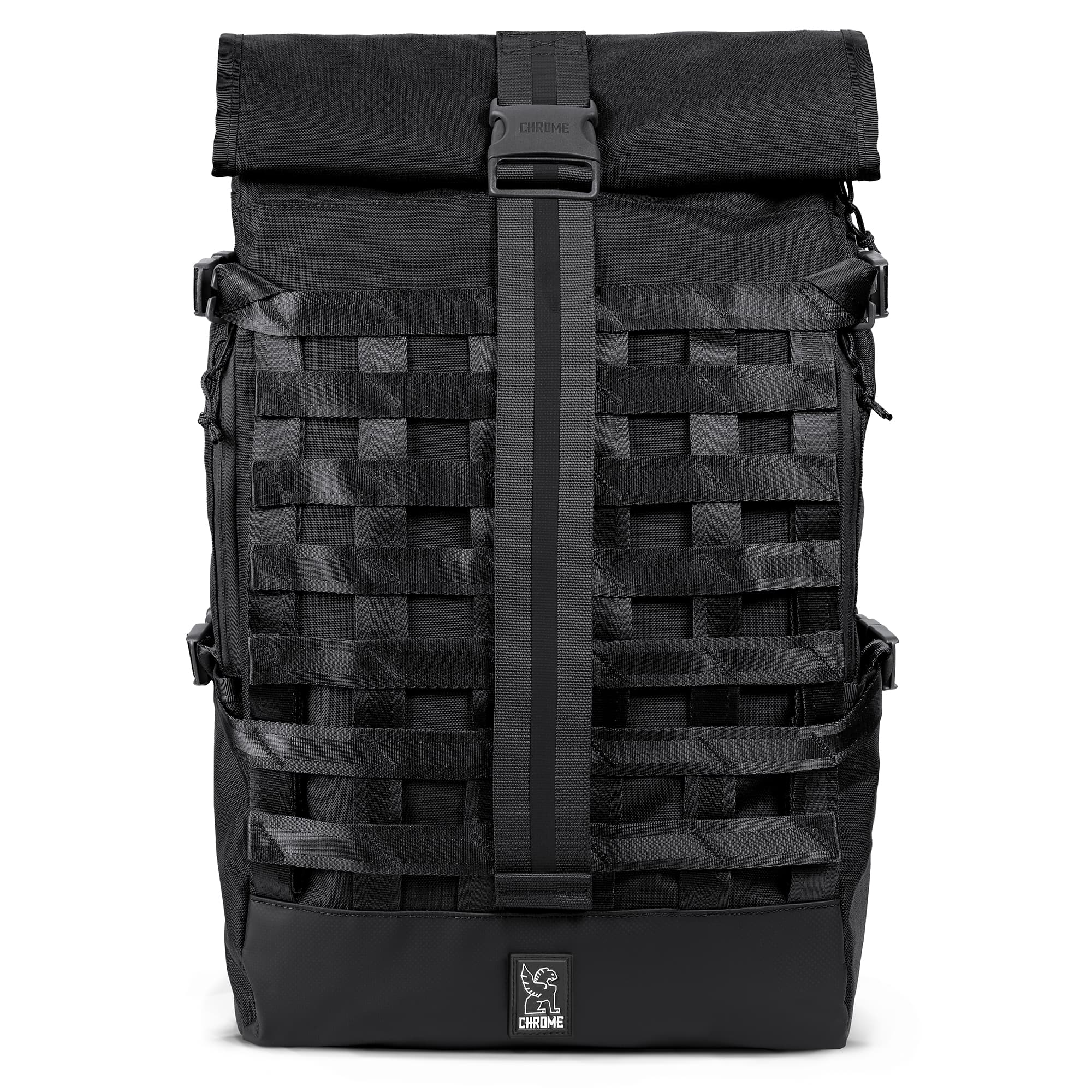 Front of the Barrage backpack 34L in black #color_black