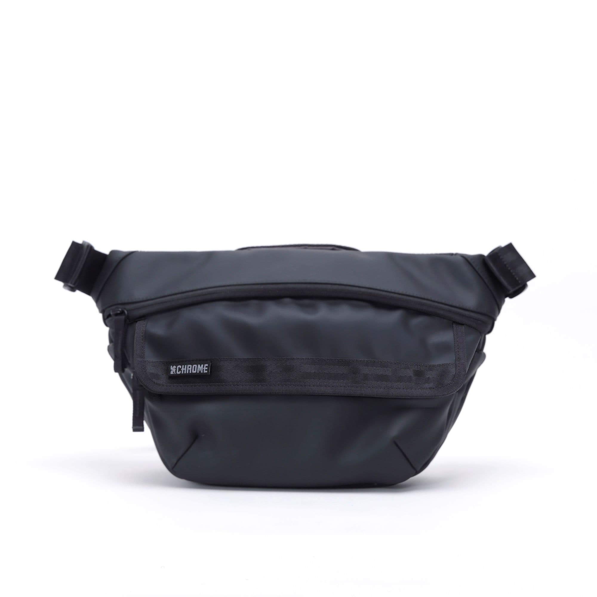 The full front of the Bot Flap 5L Sling n Matte Black #color_matte black
