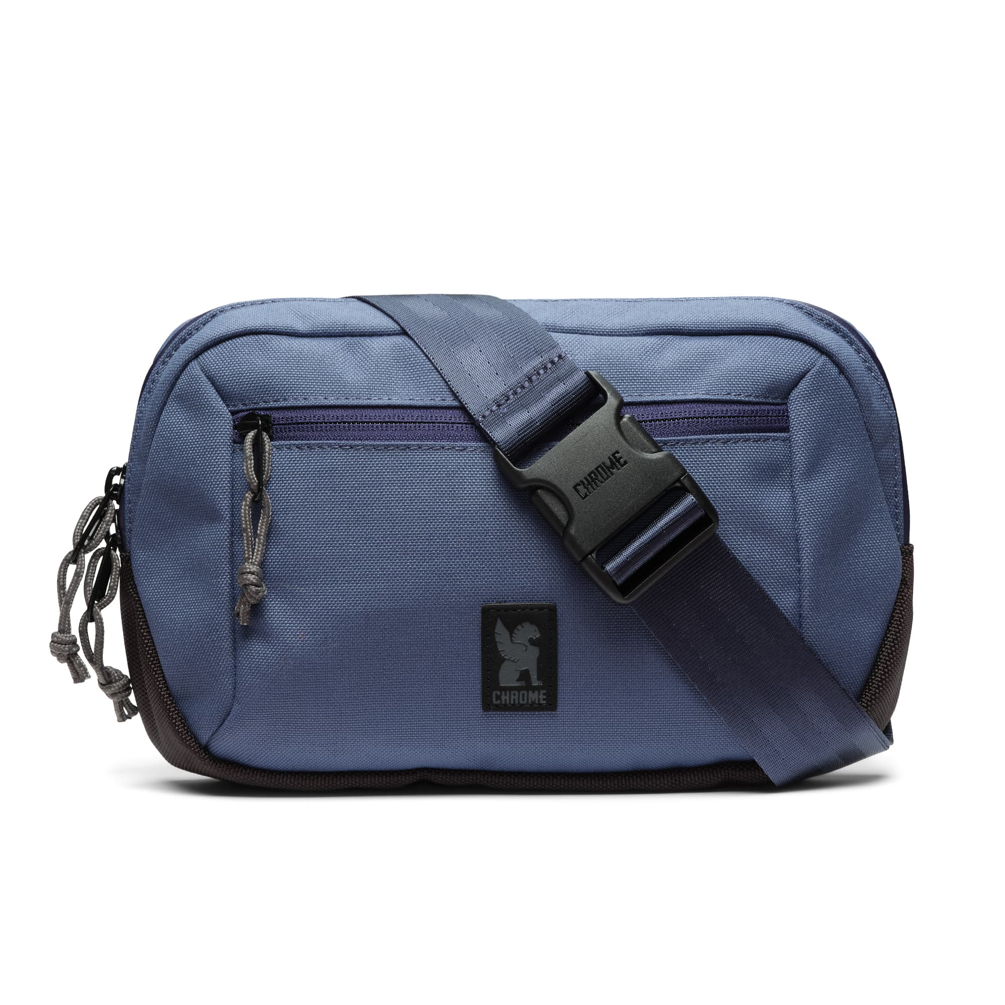 The front of the Ziptop Waistpack in blue #color_indigo