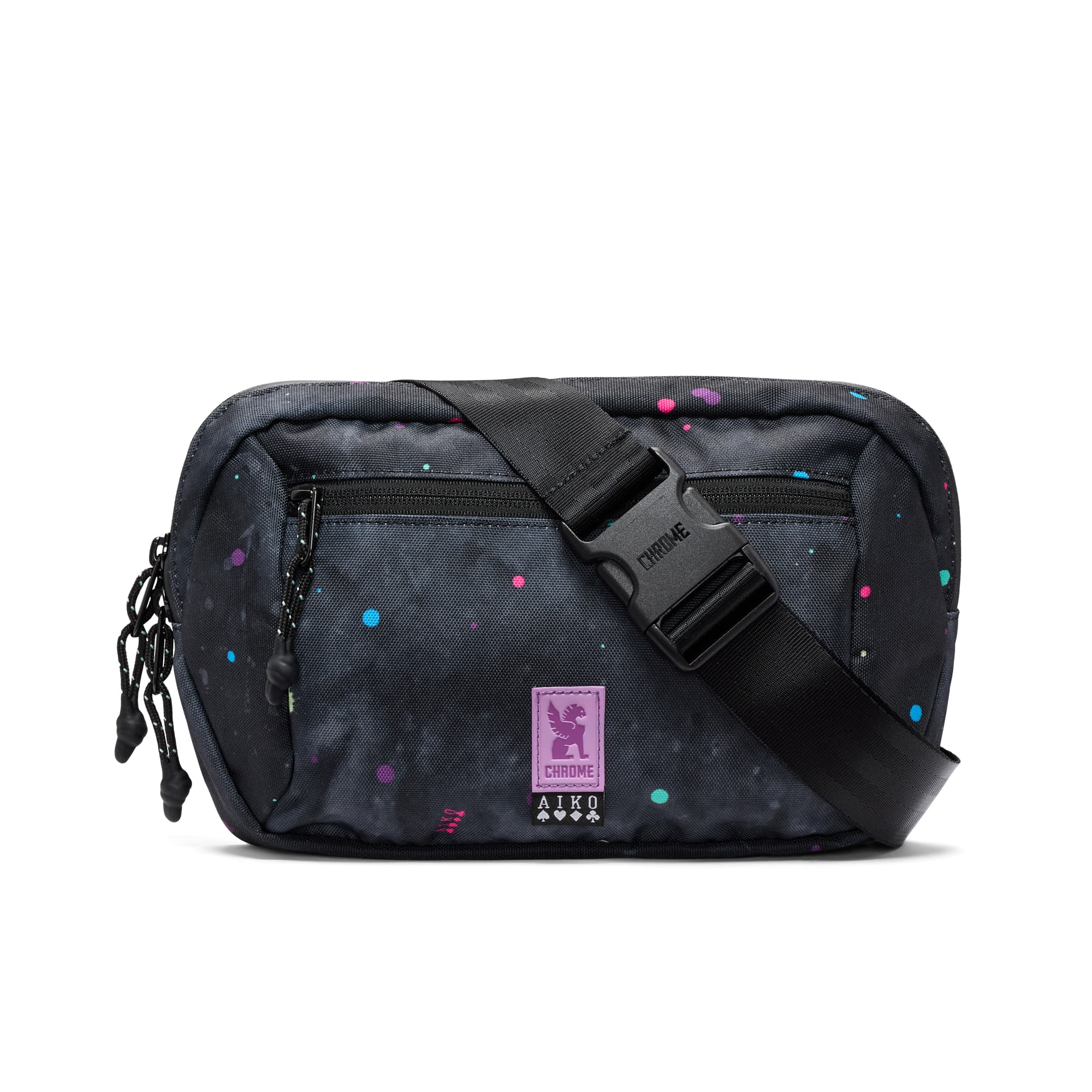 Full front of the Ziptop Waistpack in Aiko #color_aiko