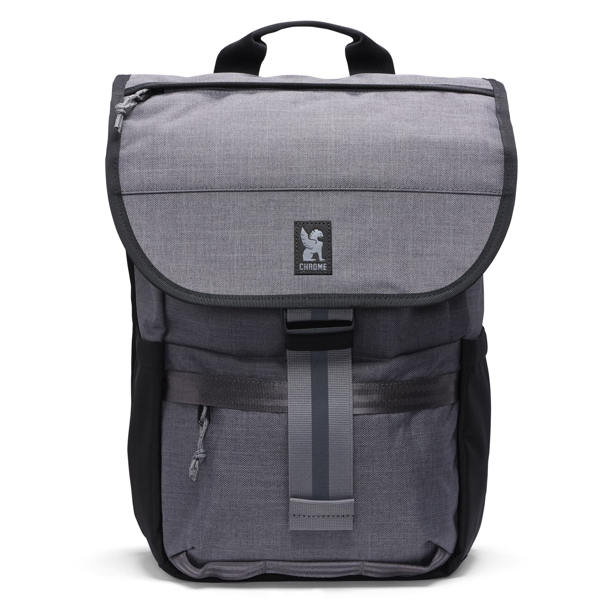 Corbet Backpack in Grey full on front view #color_castlerock twill