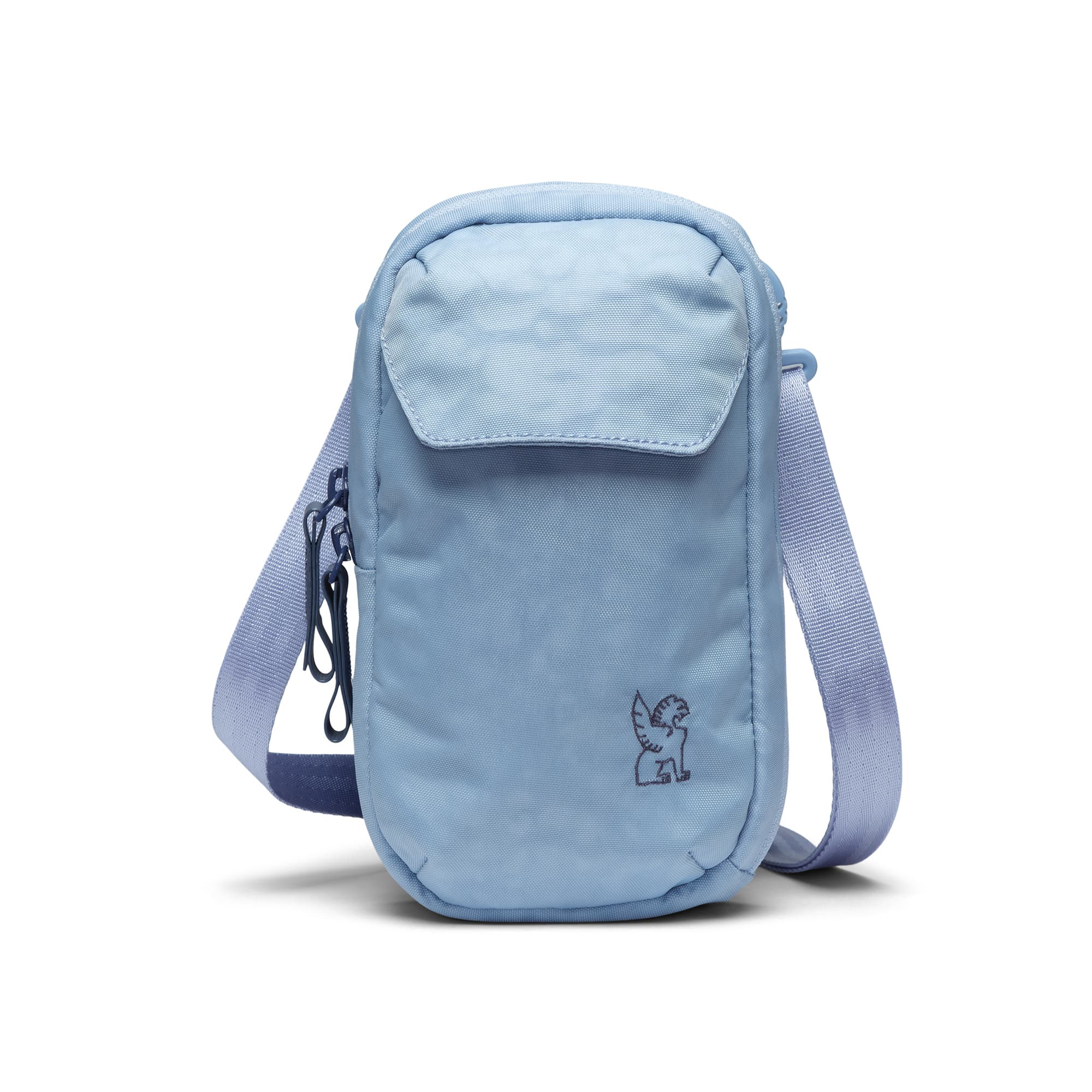 The full front of the Logan Pouch in light blue #color_ice shadow