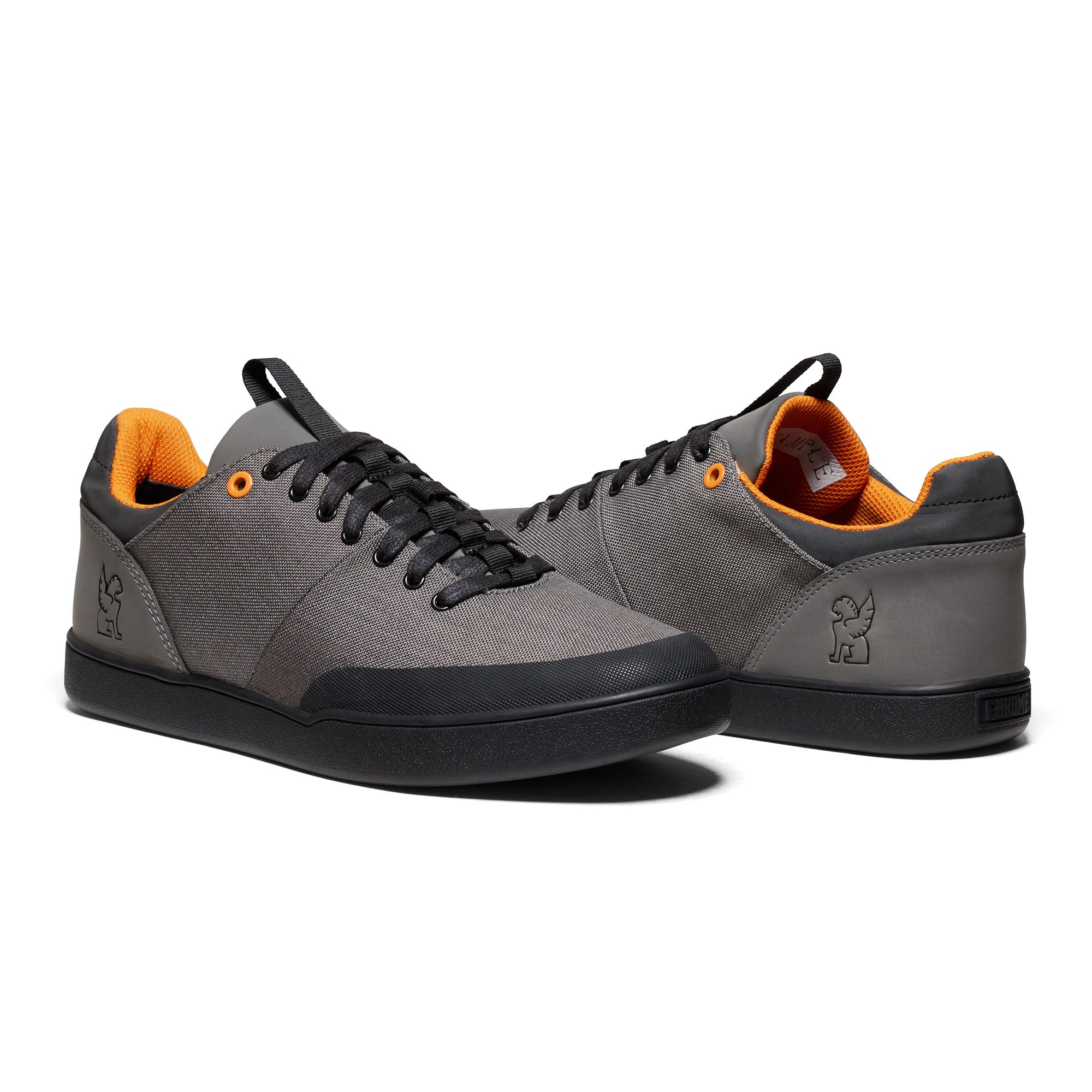 Bromley Low lifestyle sneaker side view in grey #color_thunder black