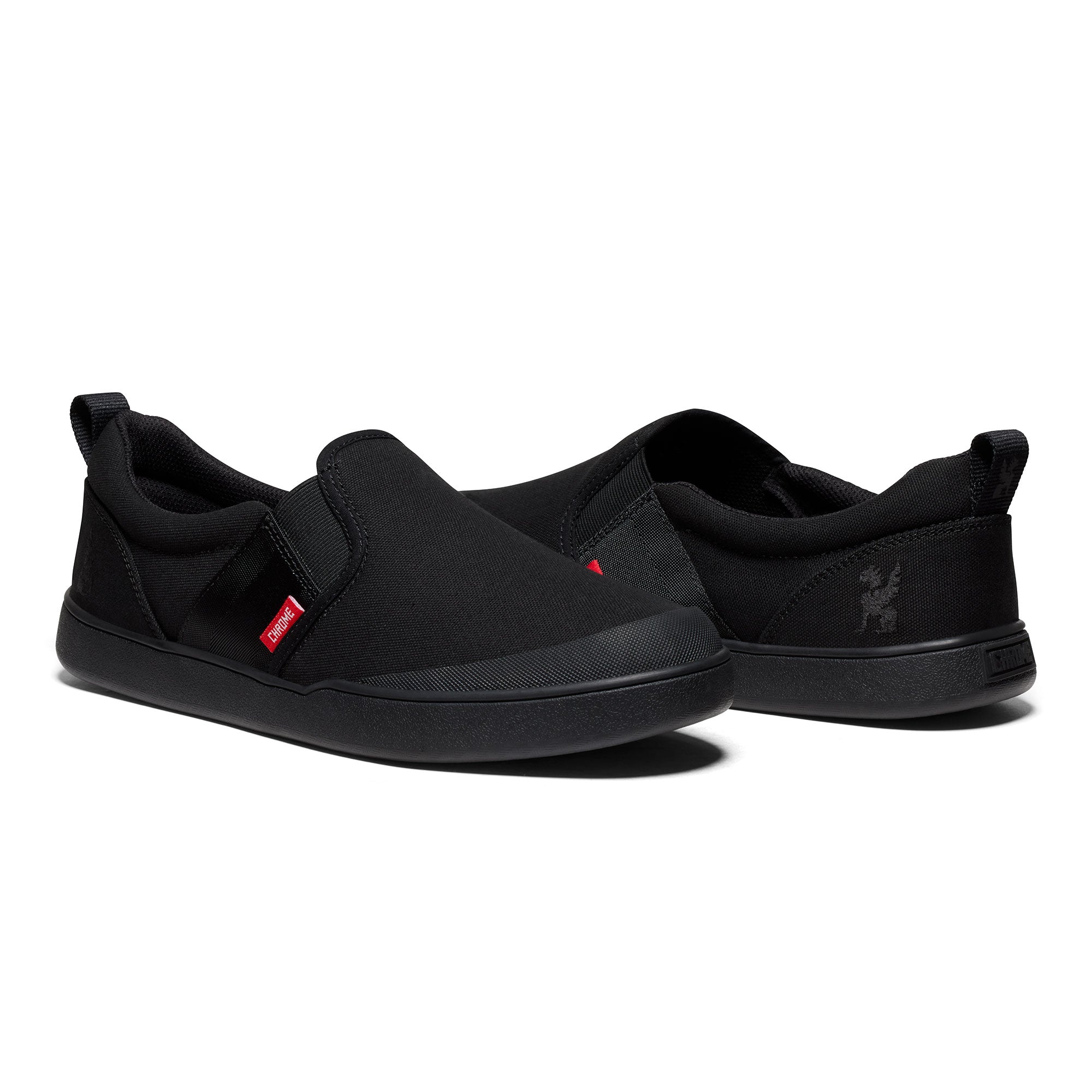 Boyer slip on comfort shoe in black side view #color_black