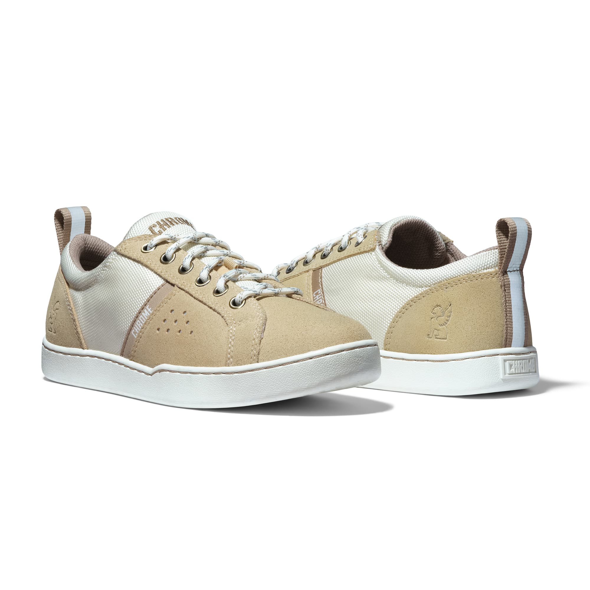 Both Sylvan Sneakers in beige with a white sole #color_desert/cloud