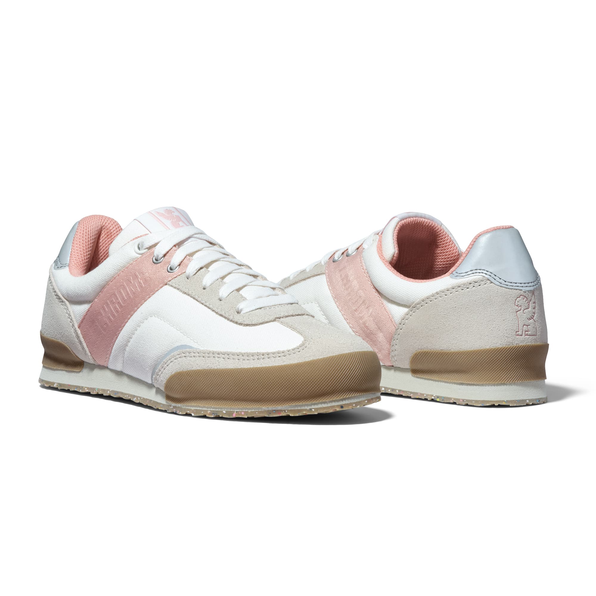 Front and back of the Naito Sneaker in pink and white #color_cloud / rose