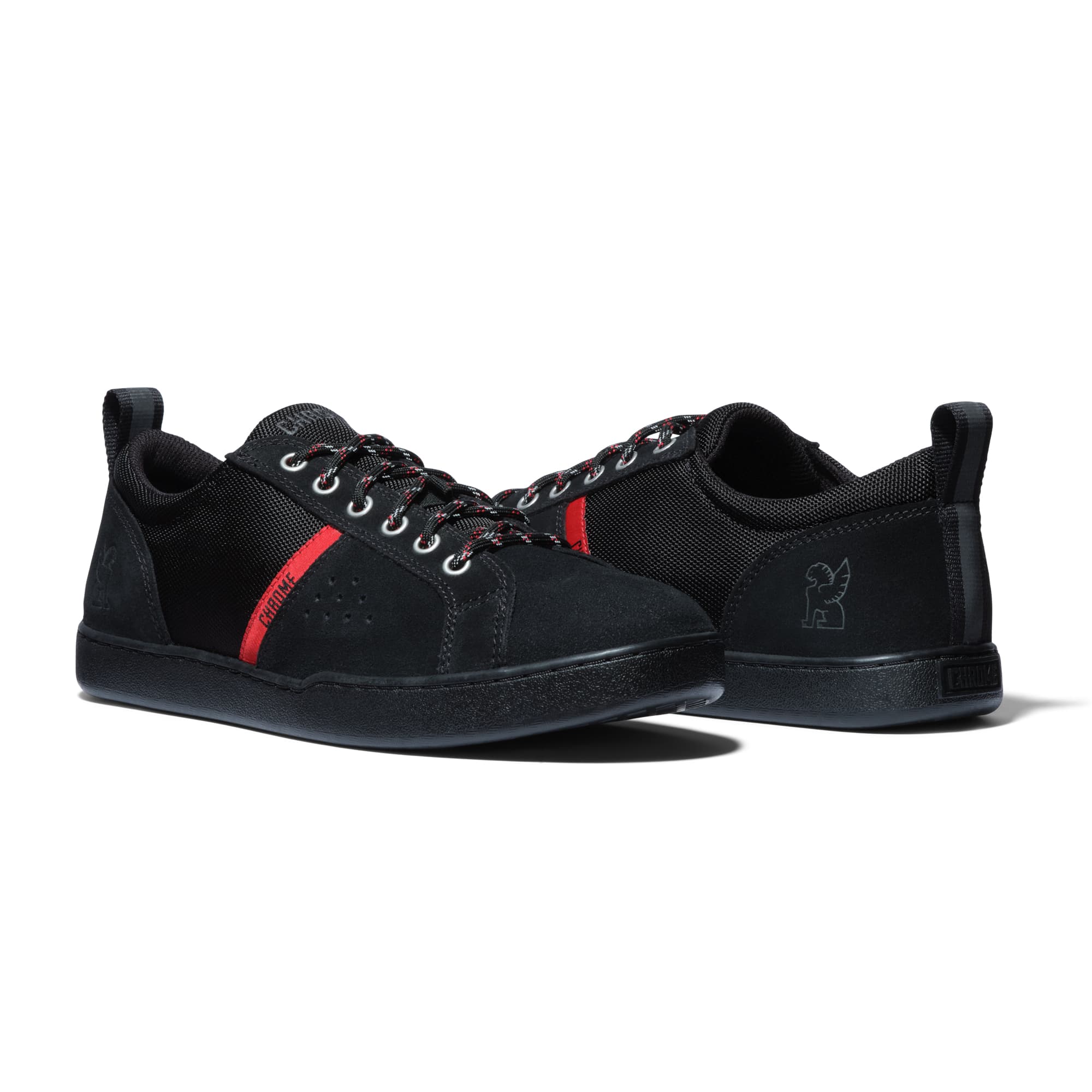 Both shoes Sylvan Sneaker in black with a black sole #color_black/black