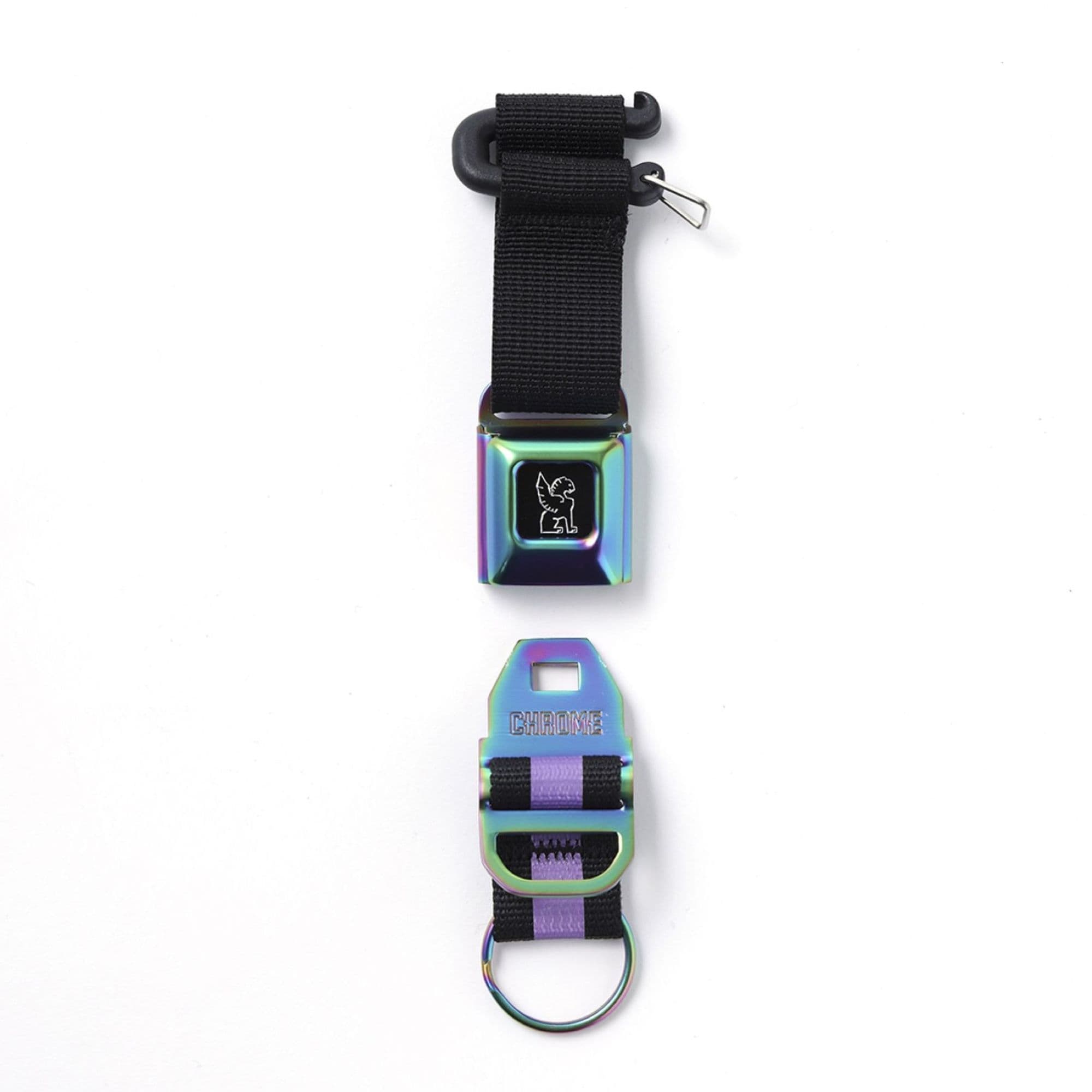 Mini Buckle keychain in radiant grid open buckle #color_radiant grid