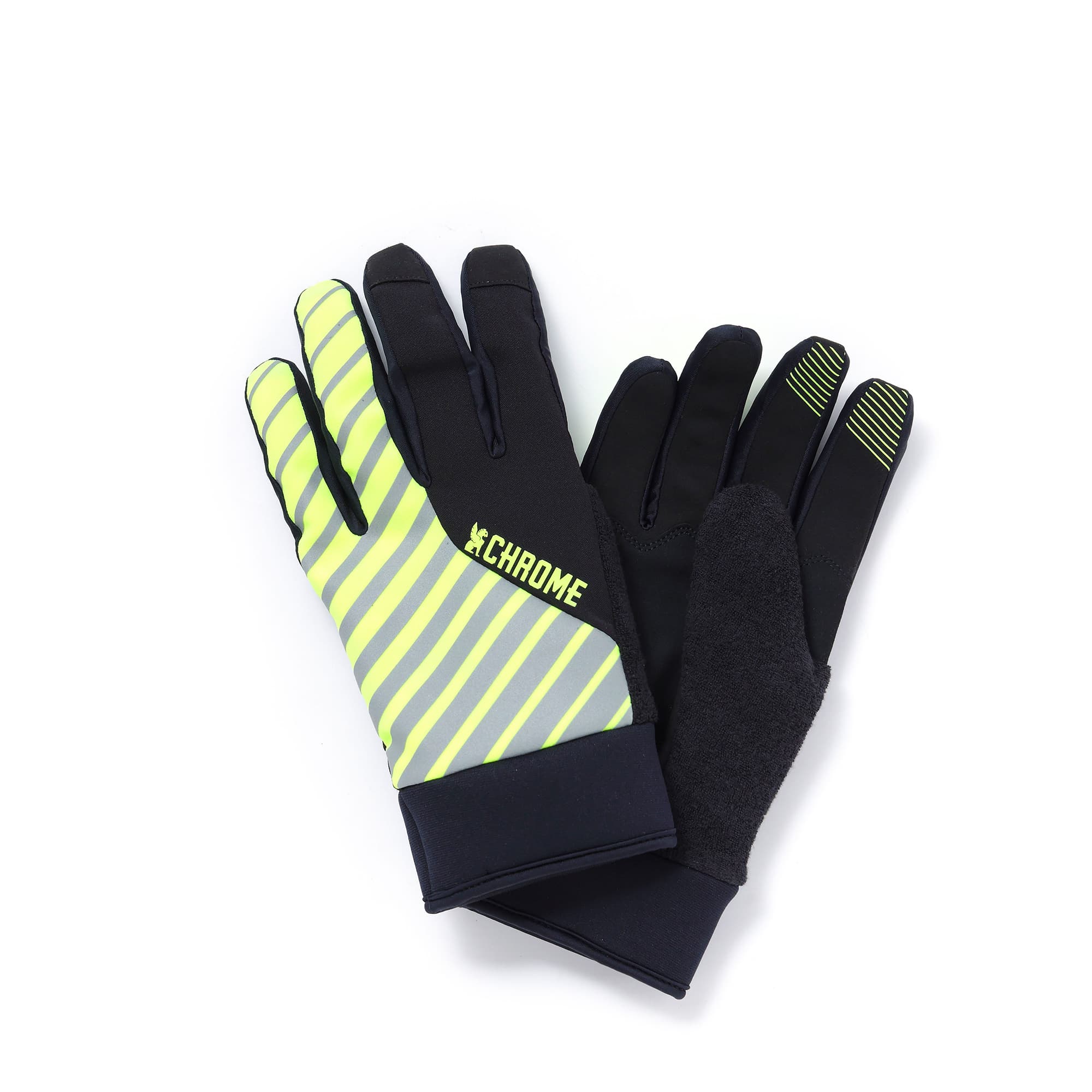New Midweight Cycling Gloves 2.0 in black #color_neon yellow reflective