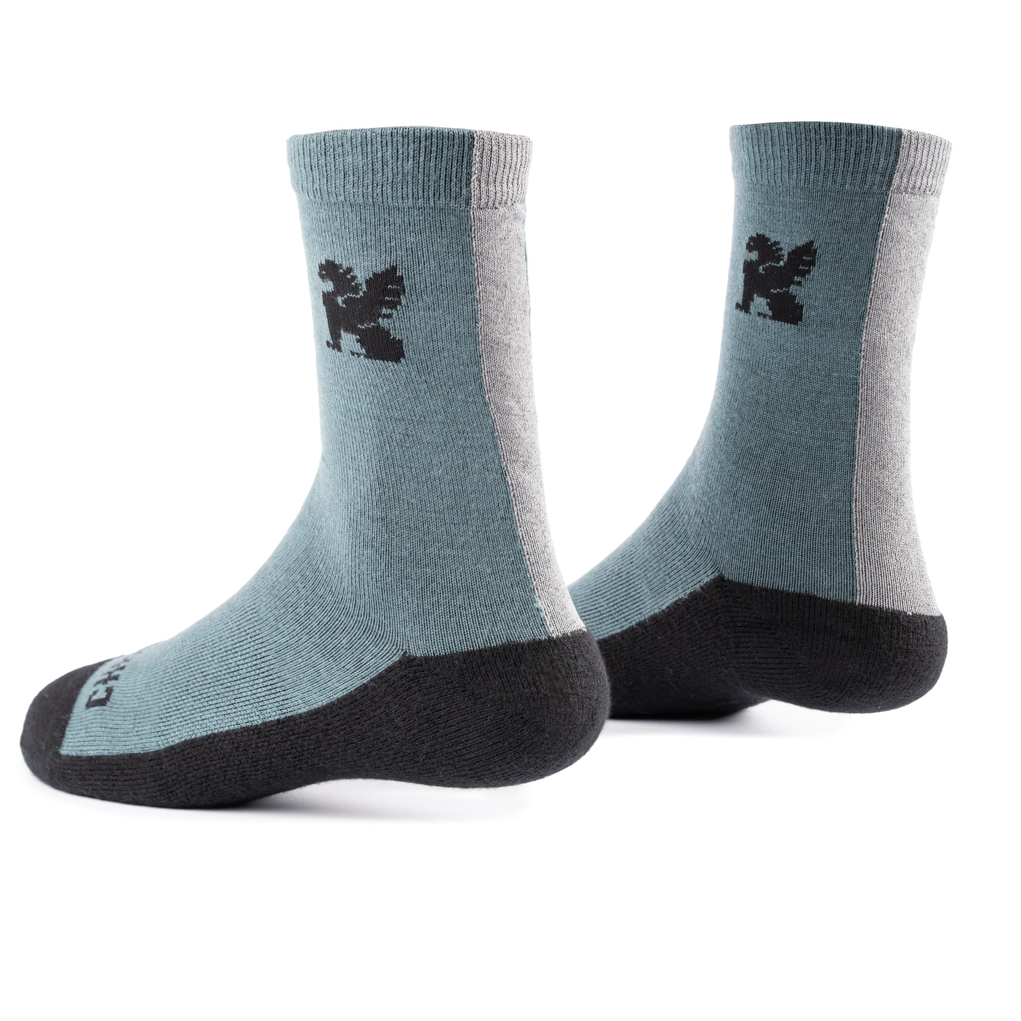 The back of the Steel Blue Merino Socks #color_steel blue