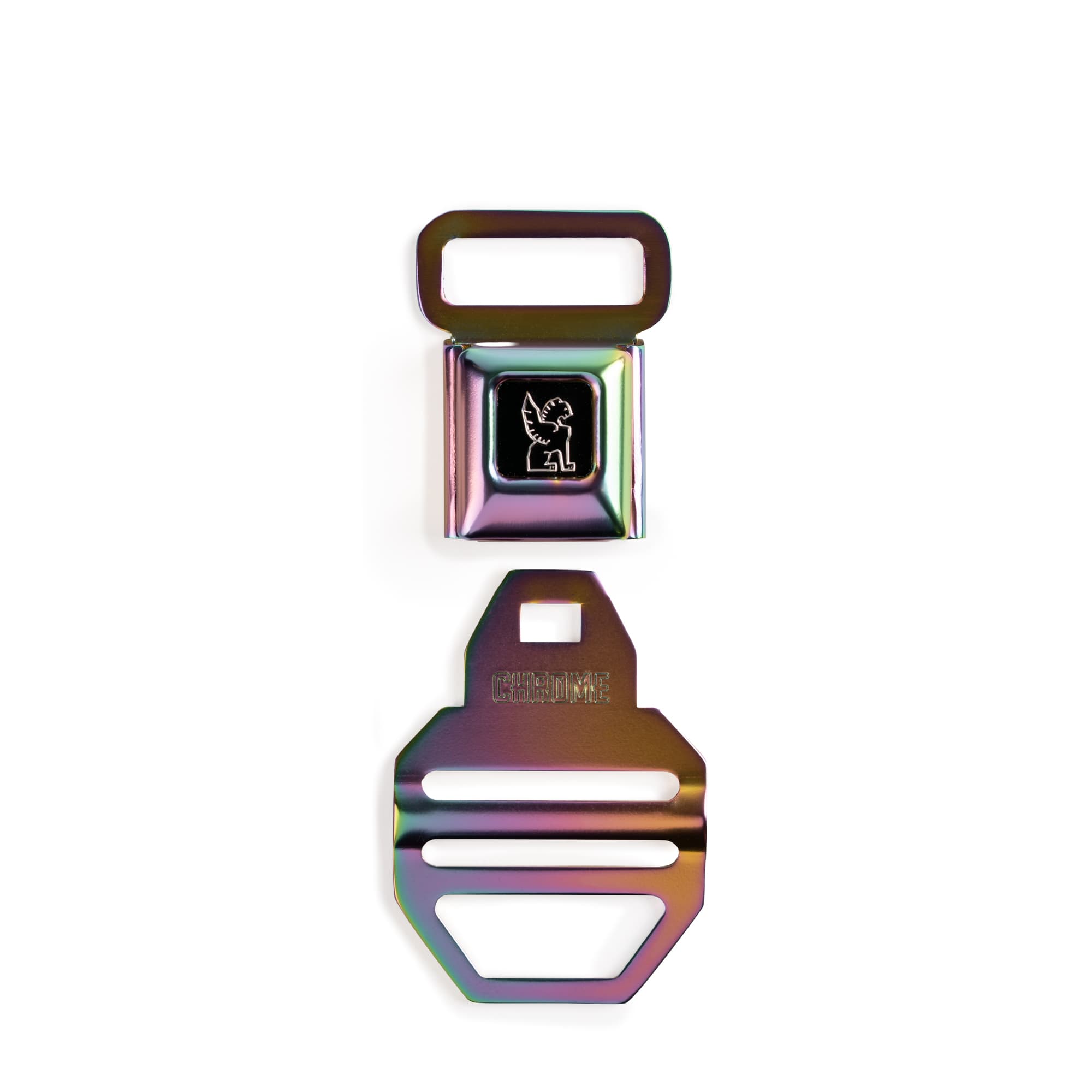 The new SM Buckle in the Rainbow Matte finish open #color_rainbow matte