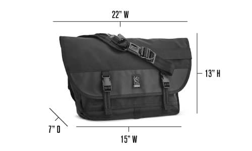 Water-resistant Citizen Messenger bag & LTD measurements