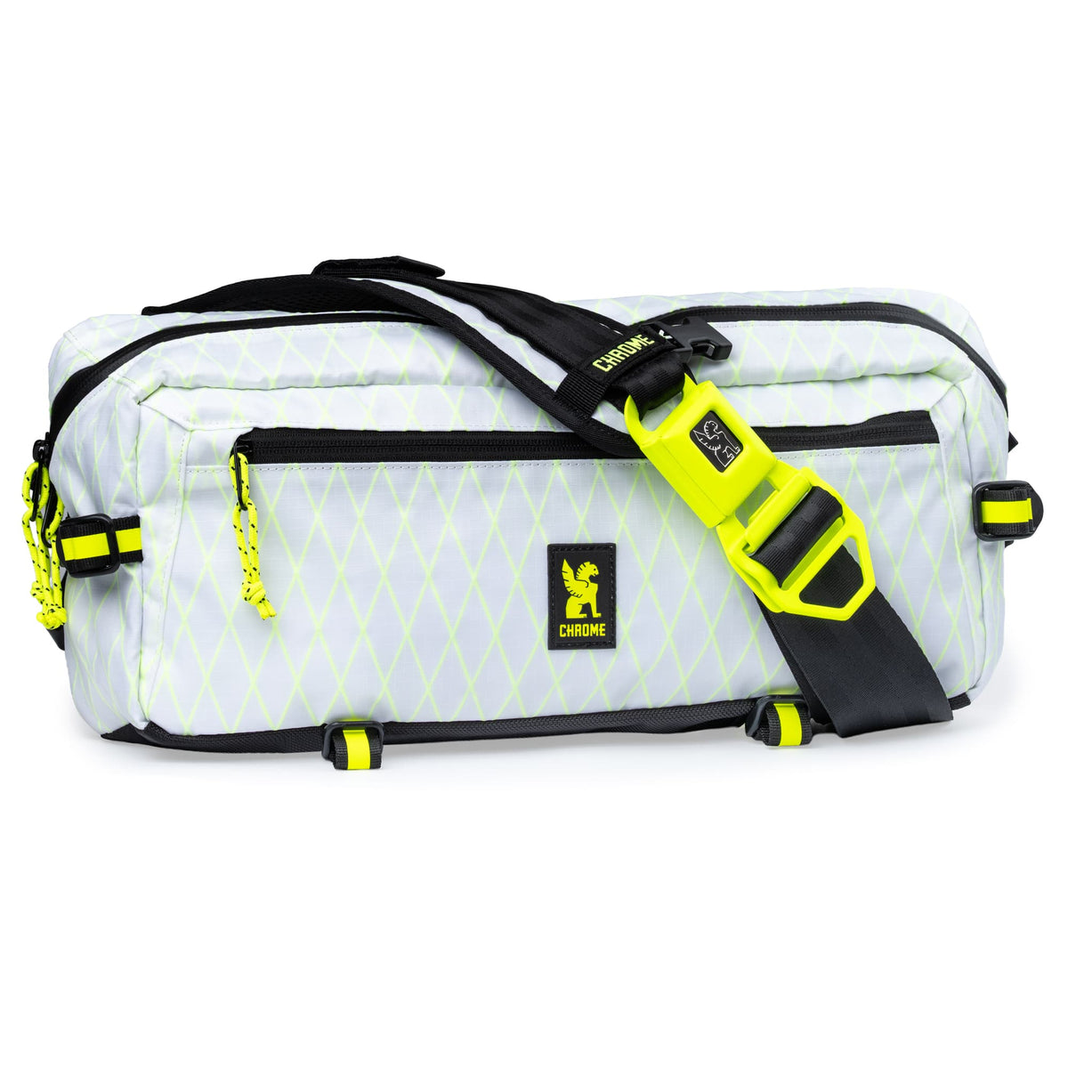 The new Kadet Sling in White Yellow Neon X #color_White / Neon Yellow X