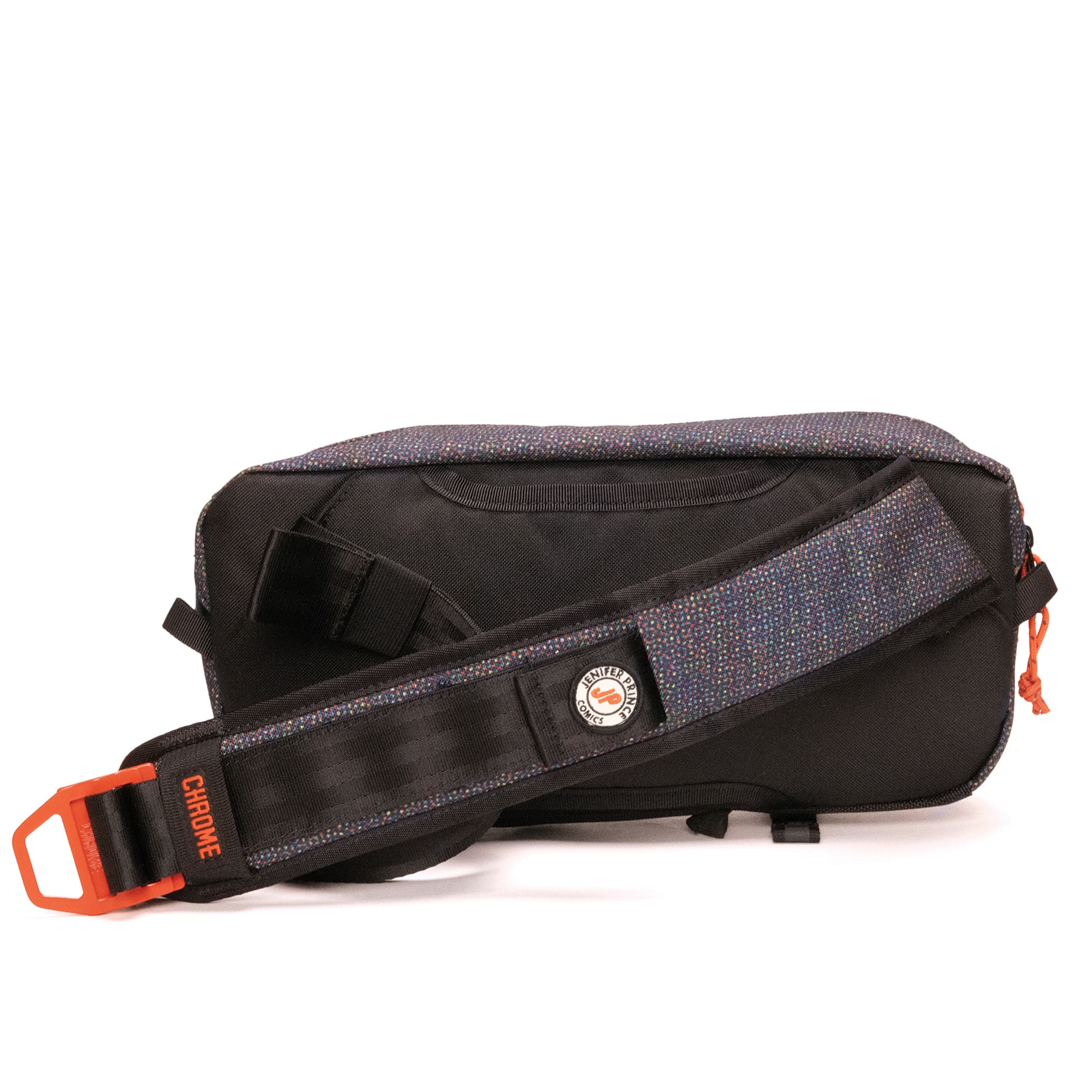 The back of the Chrome x J Prince Mini Kadet Pride bag #color_j prince