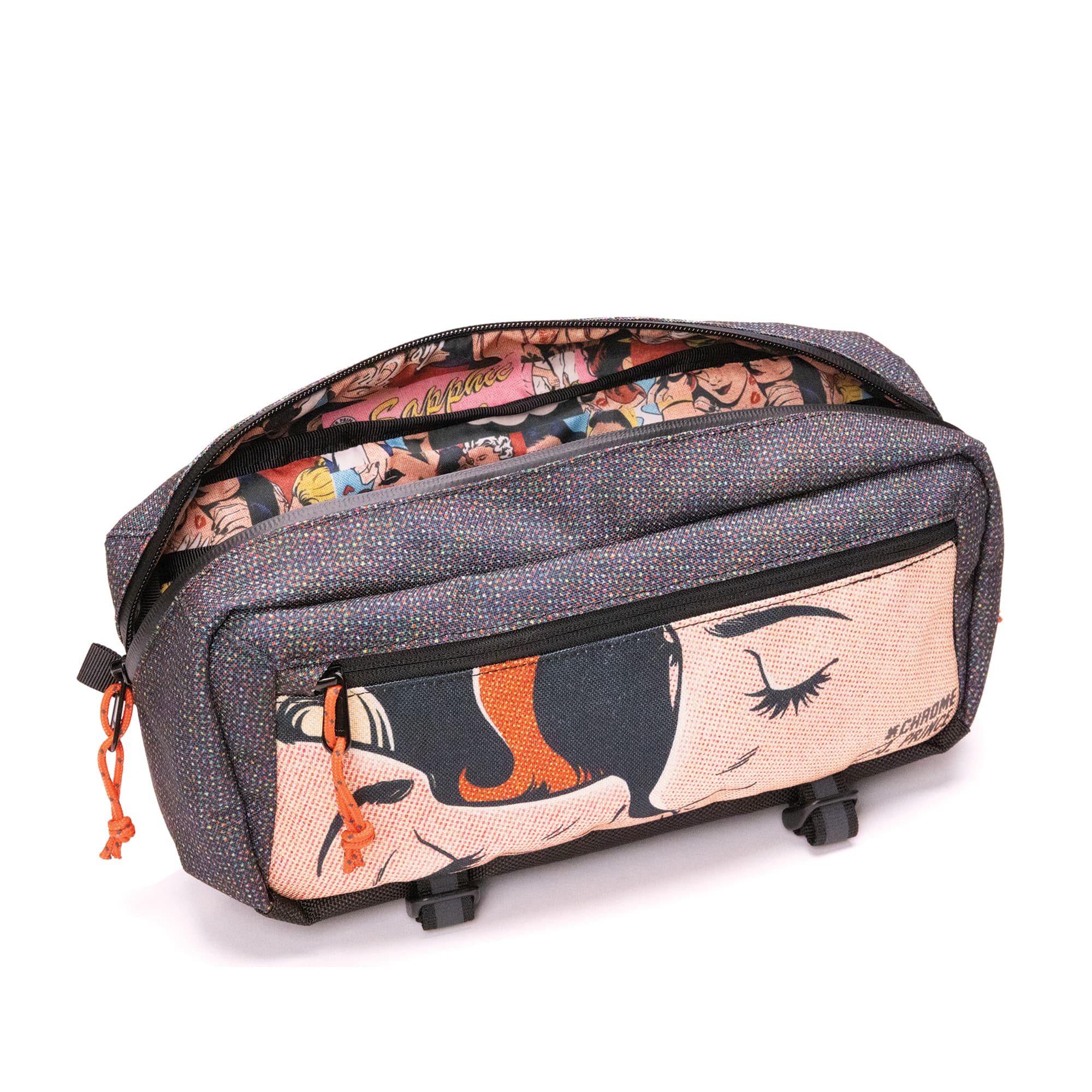 The Chrome x J Prince Mini Kadet Pride bag open #color_j prince