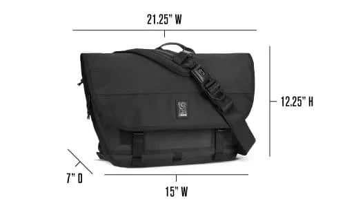 Buran III Messenger Bag Dimensions 21.25 W" / 12.25" H / 7" D / 15" W
