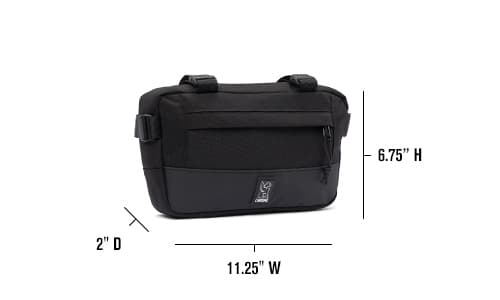 Doubletrack Handlebar Bag measurements
