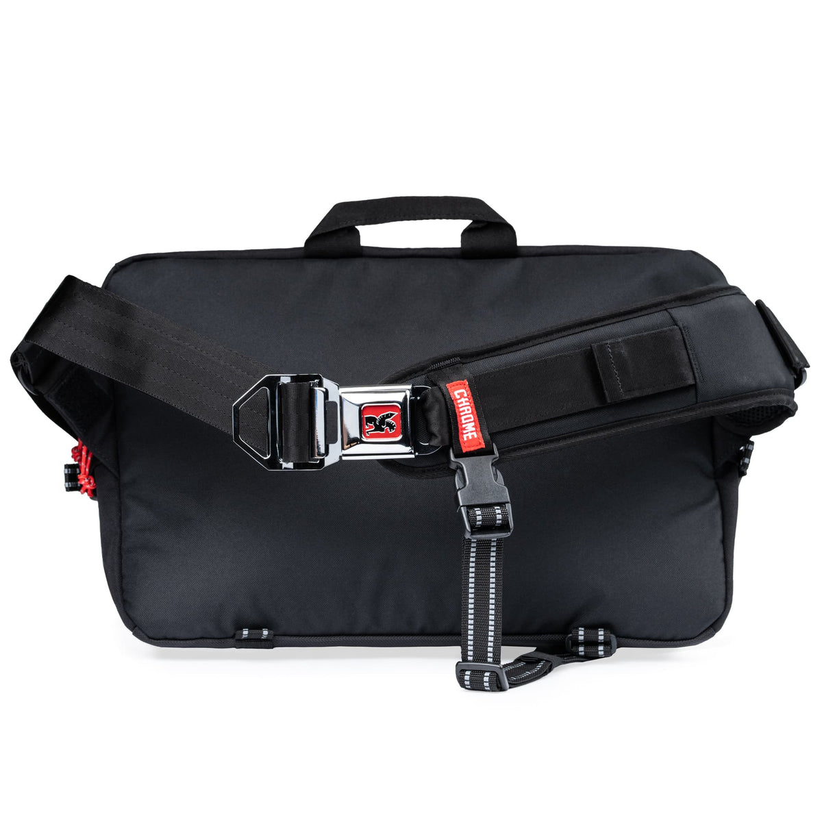 The back of the Kadet Max Sling in Classic Black White #color_classic / black / white