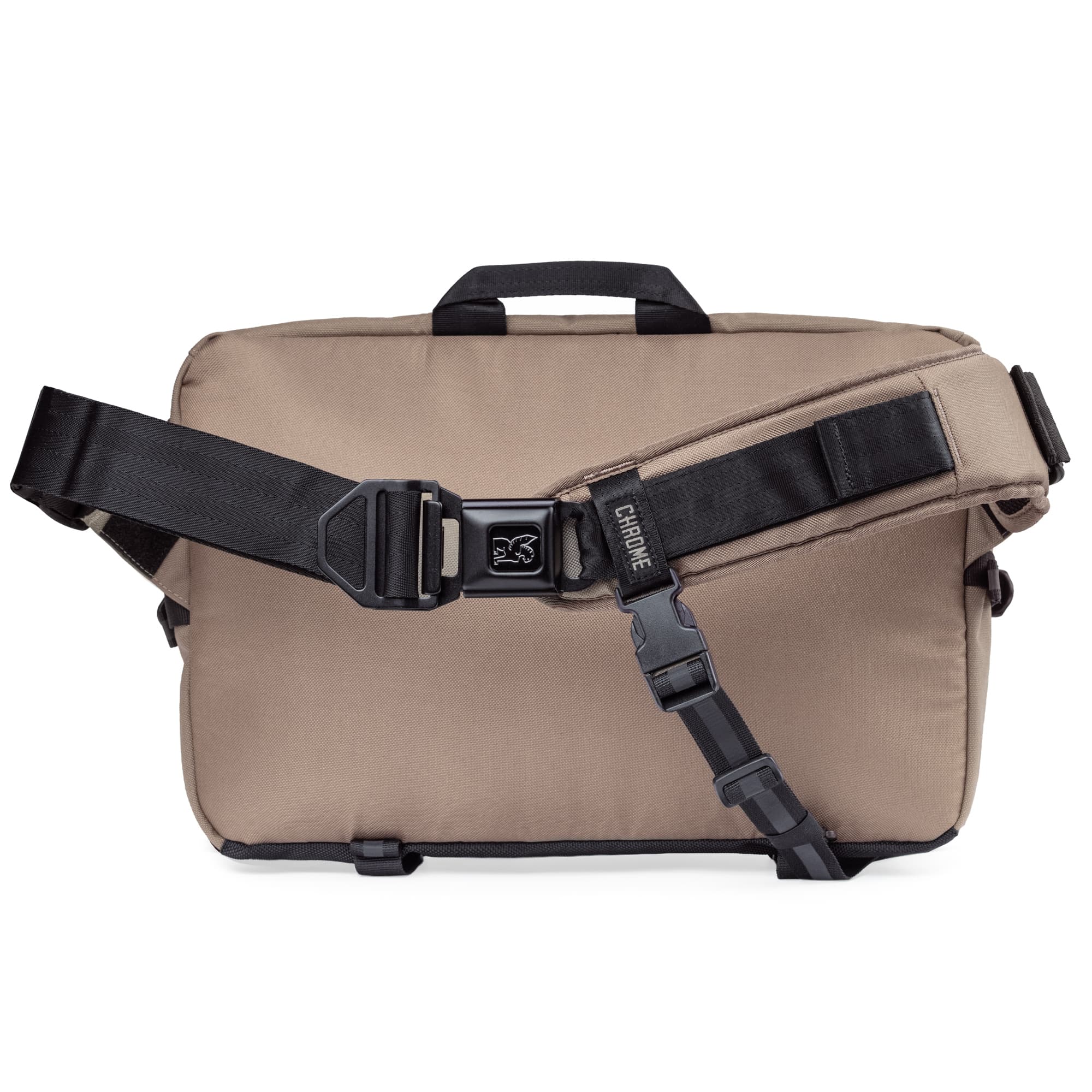 The back of the Kadet Max 15L crossbody in Coyote brown #color_coyote