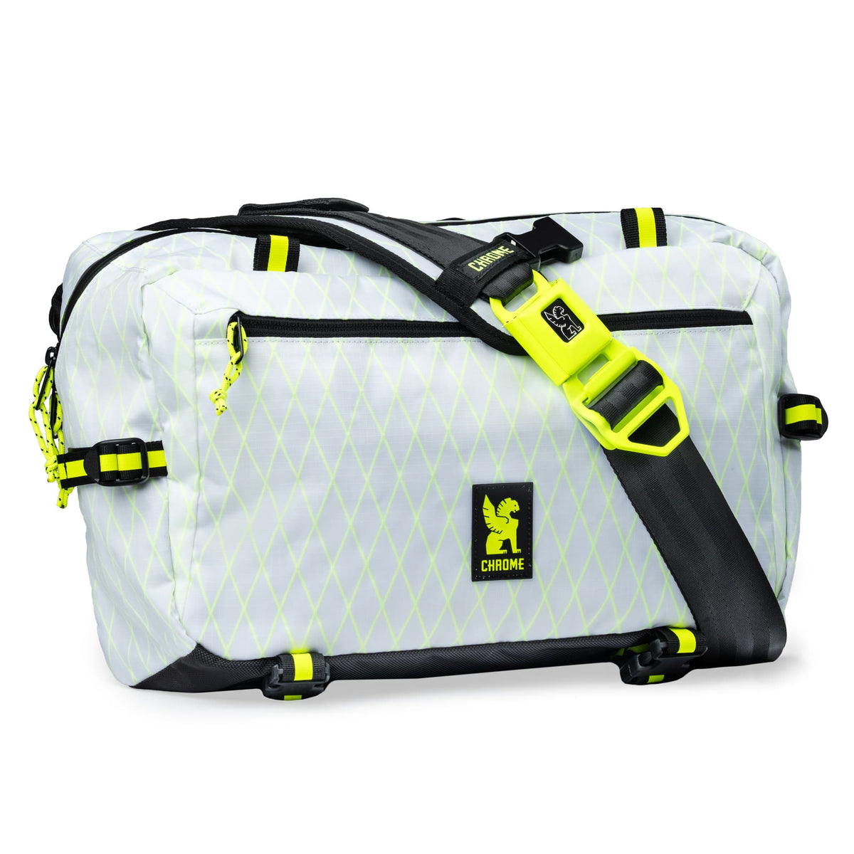 The new color Kadet Max Sling in White Yellow Neon X #color_White / Neon Yellow X