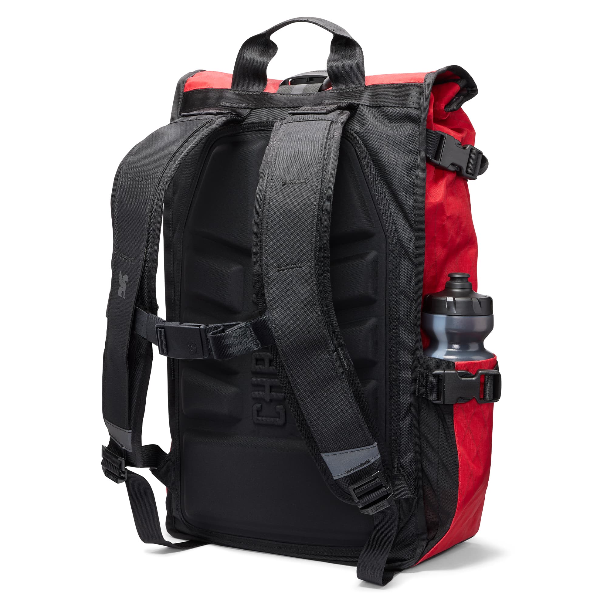 Back of the Barrage backpack 22L in red #color_red x