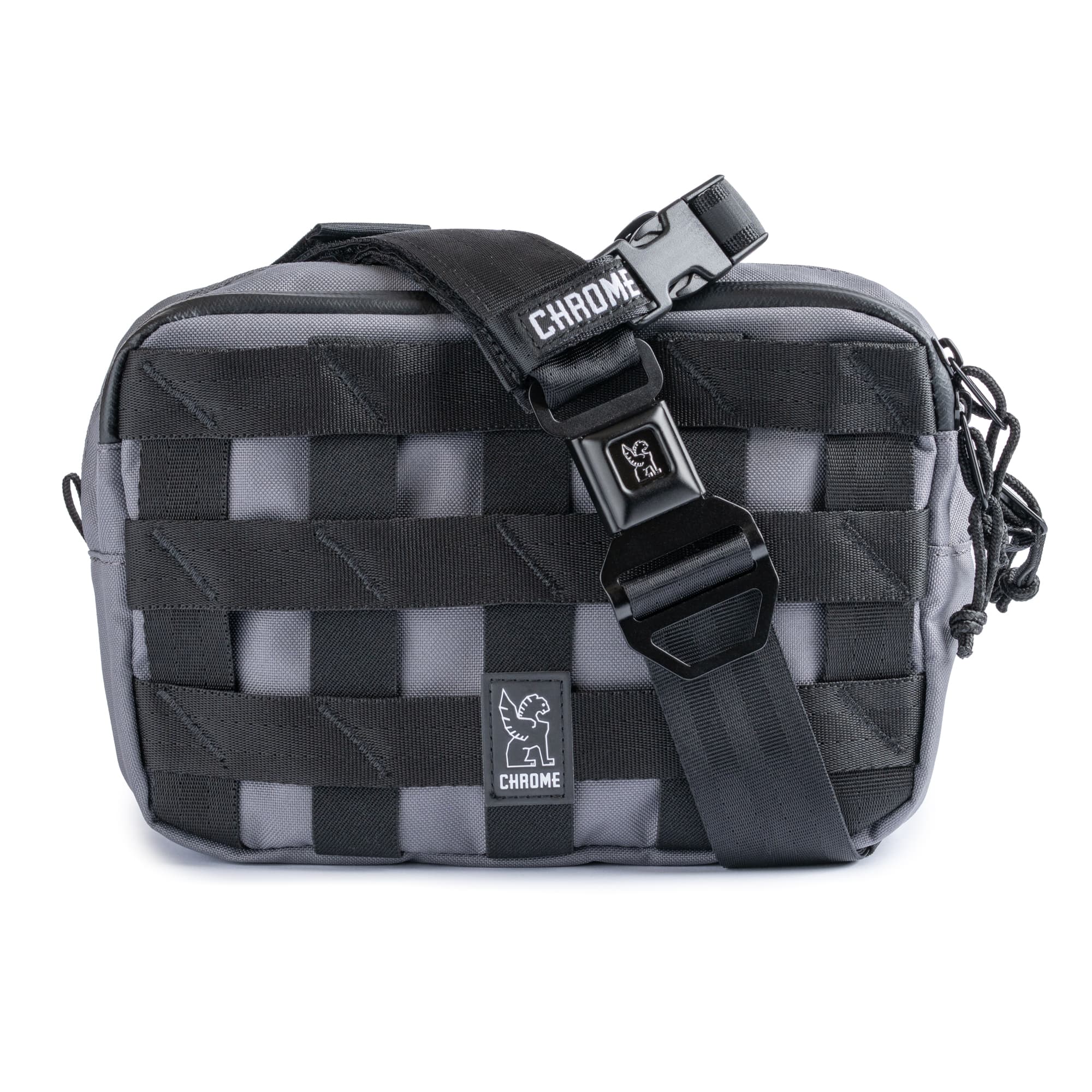 The full front of the updated Barrage 5L Sling in grey #color_castle rock