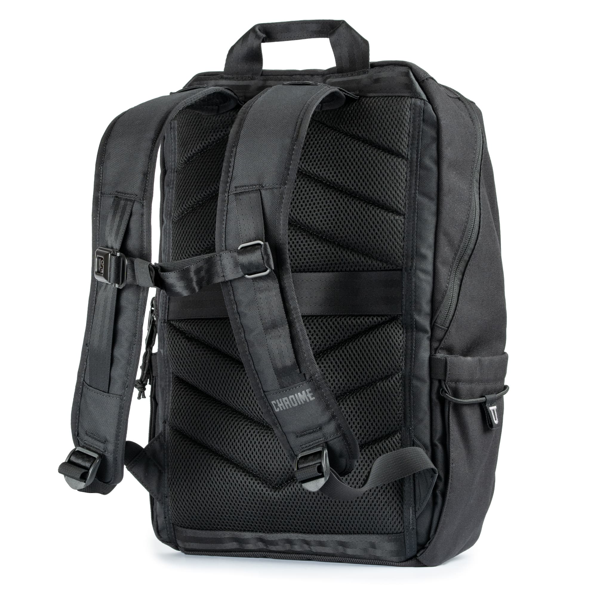 The back of the new Recruit 22L Backpack in Black #color_black
