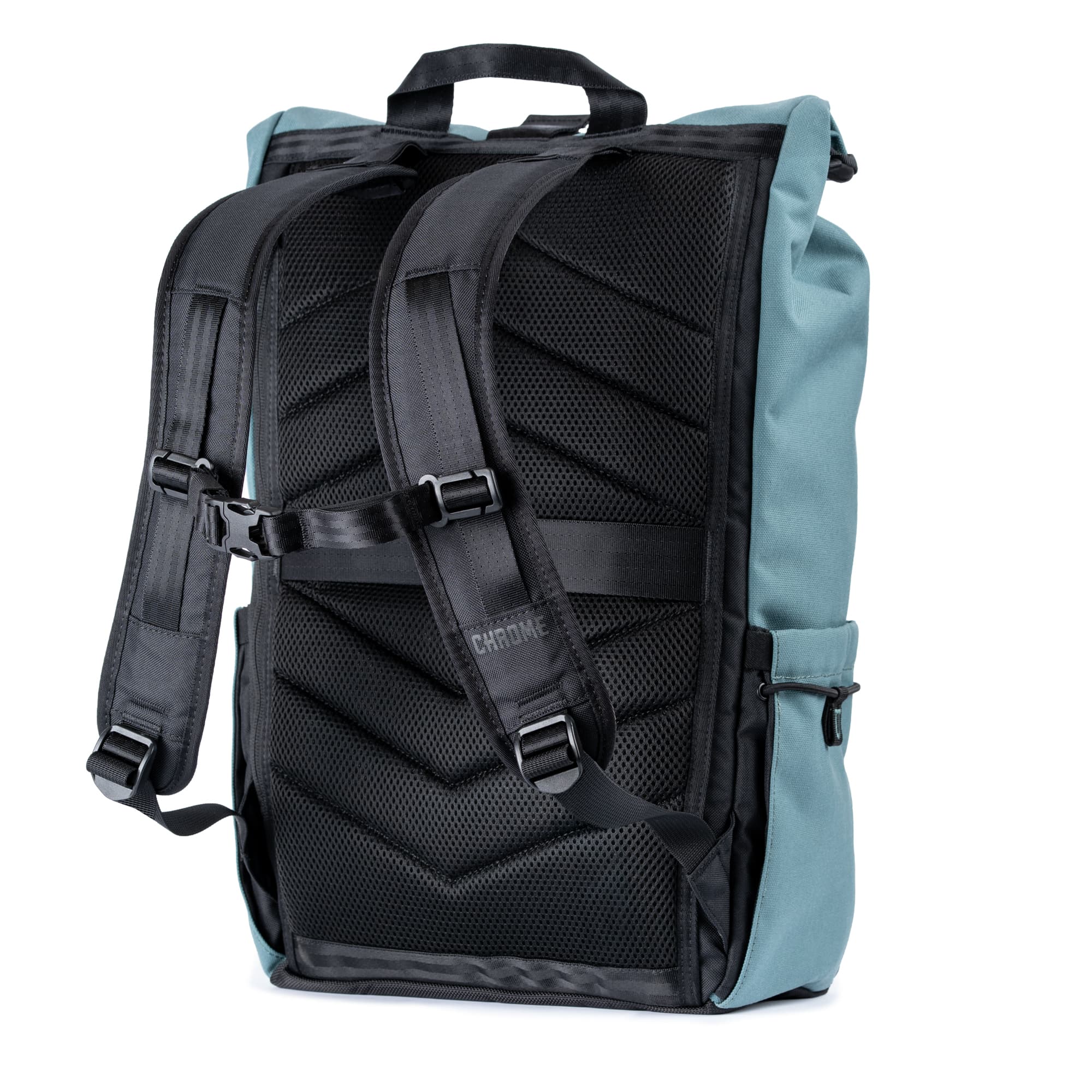 The back of the new Initiate 26L Pack in Steel blue #color_steel blue