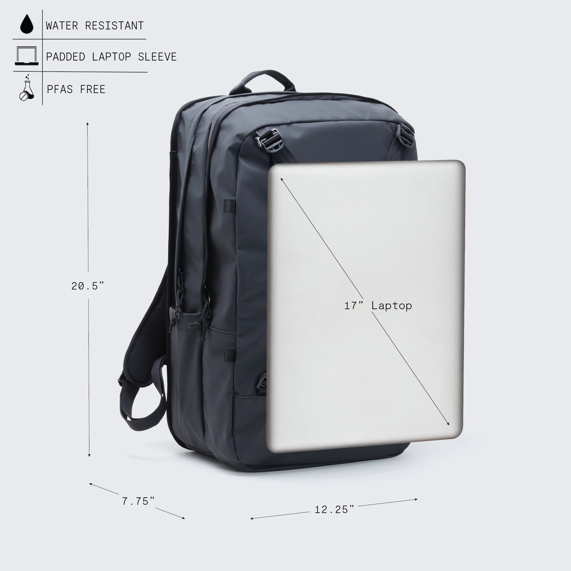 Sizing information for the Cohesive in Black Tarp #color_black tarp