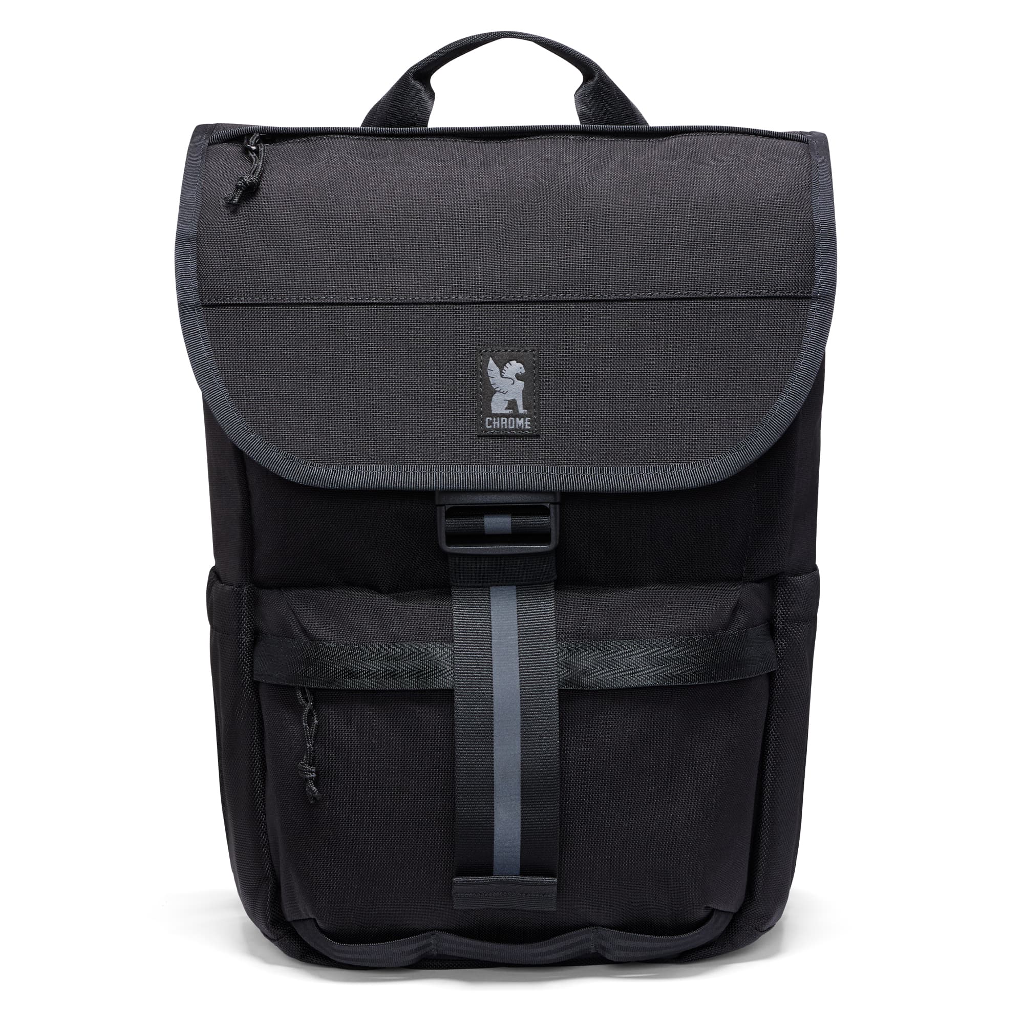 Corbet Backpack in Black full on front view #color_black