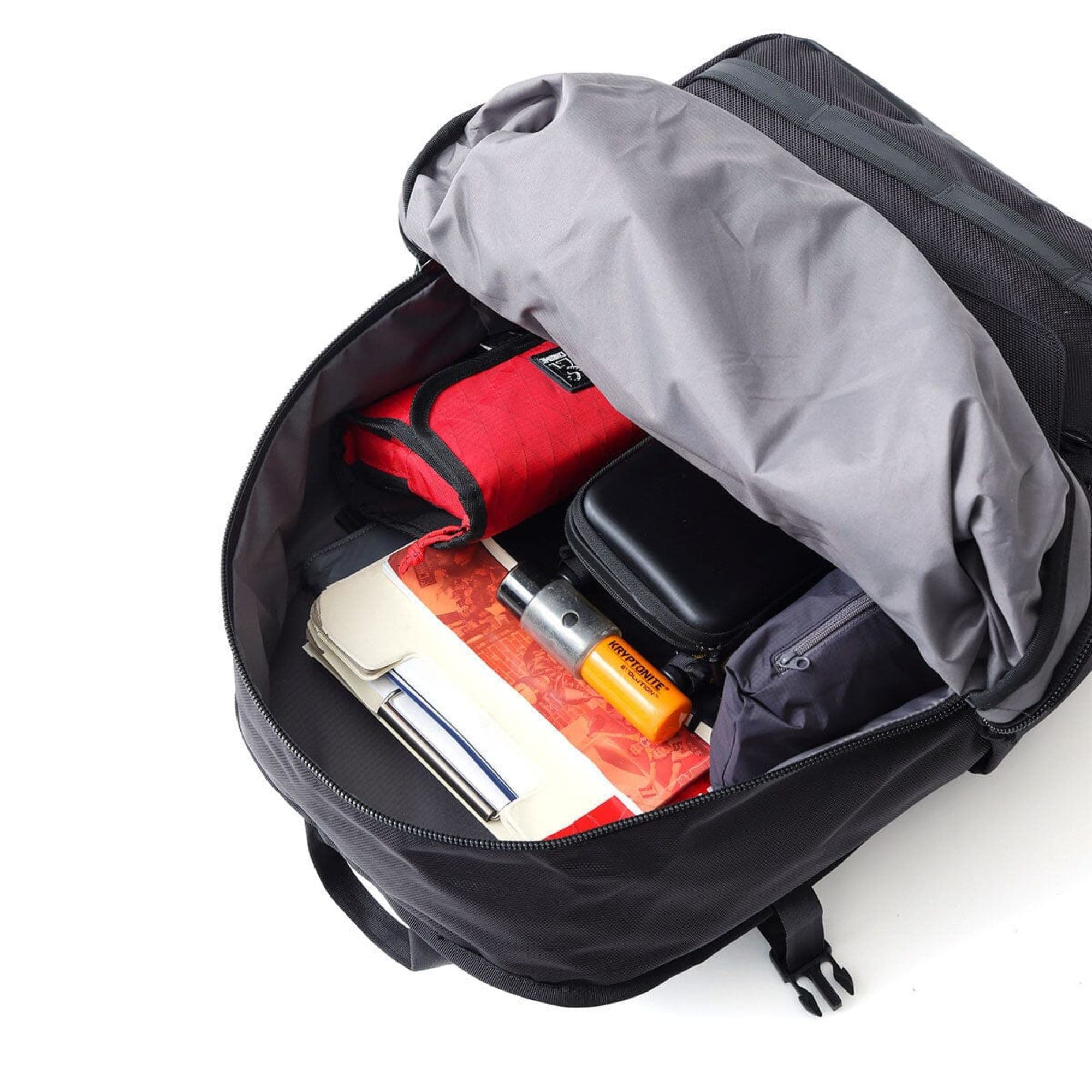 The Extlek 24L Backpack in black packed out