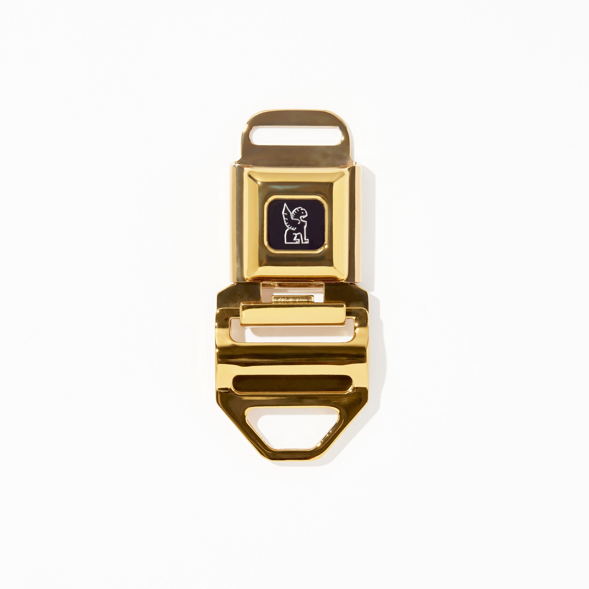 Iconic Chrome MD size seatbelt buckle in gold #color_gold