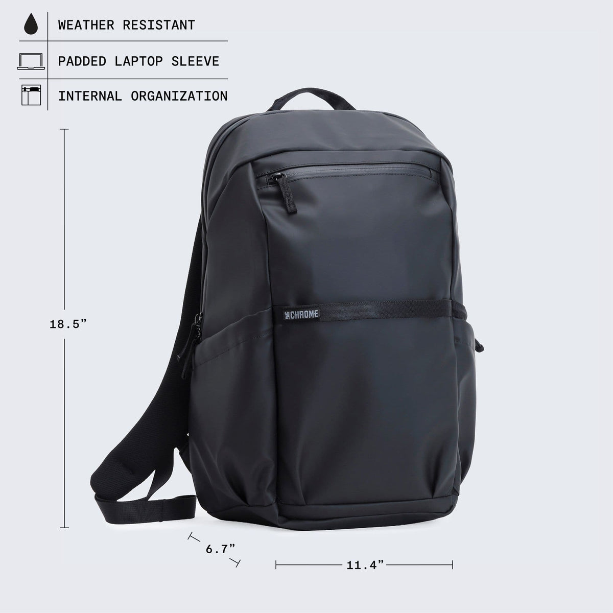 The sizing dimensions of the Grocery 22L Pack