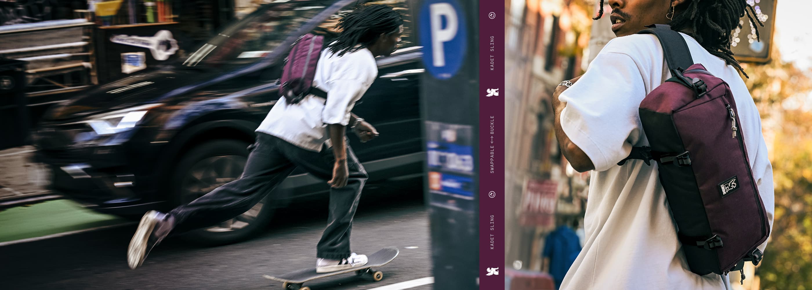 Kadet Sling in Royale on a person larger image