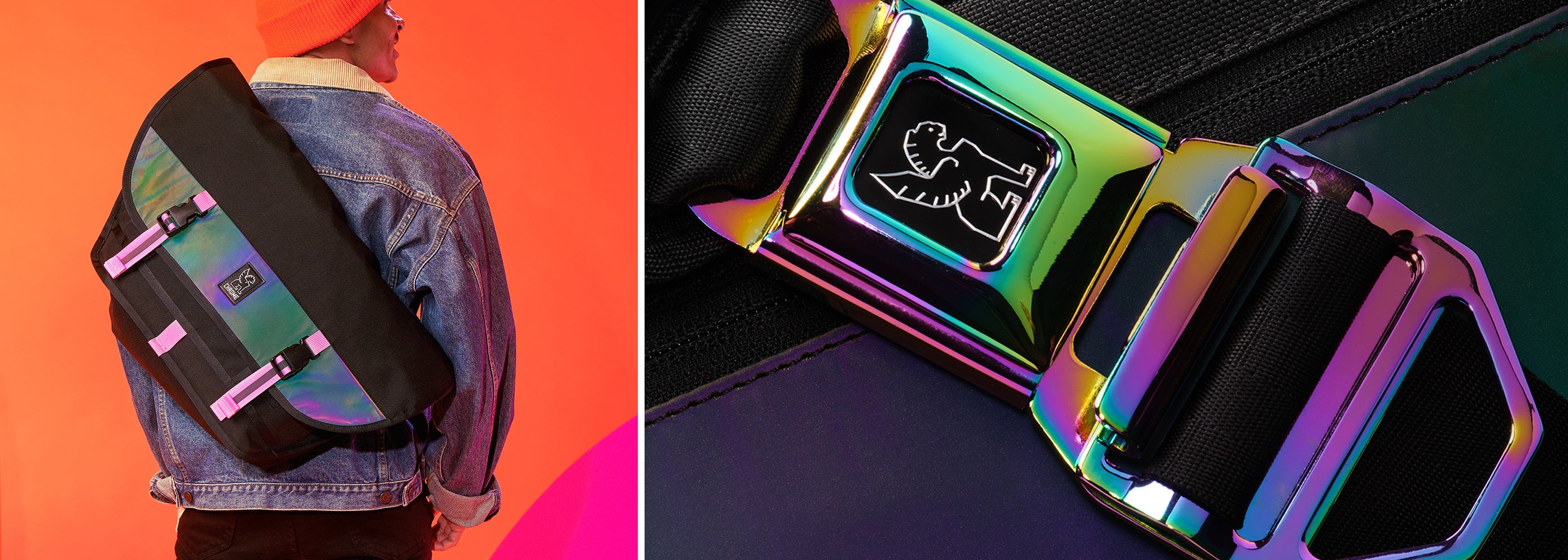 Citizen Messenger in Rainbow reflective on a person