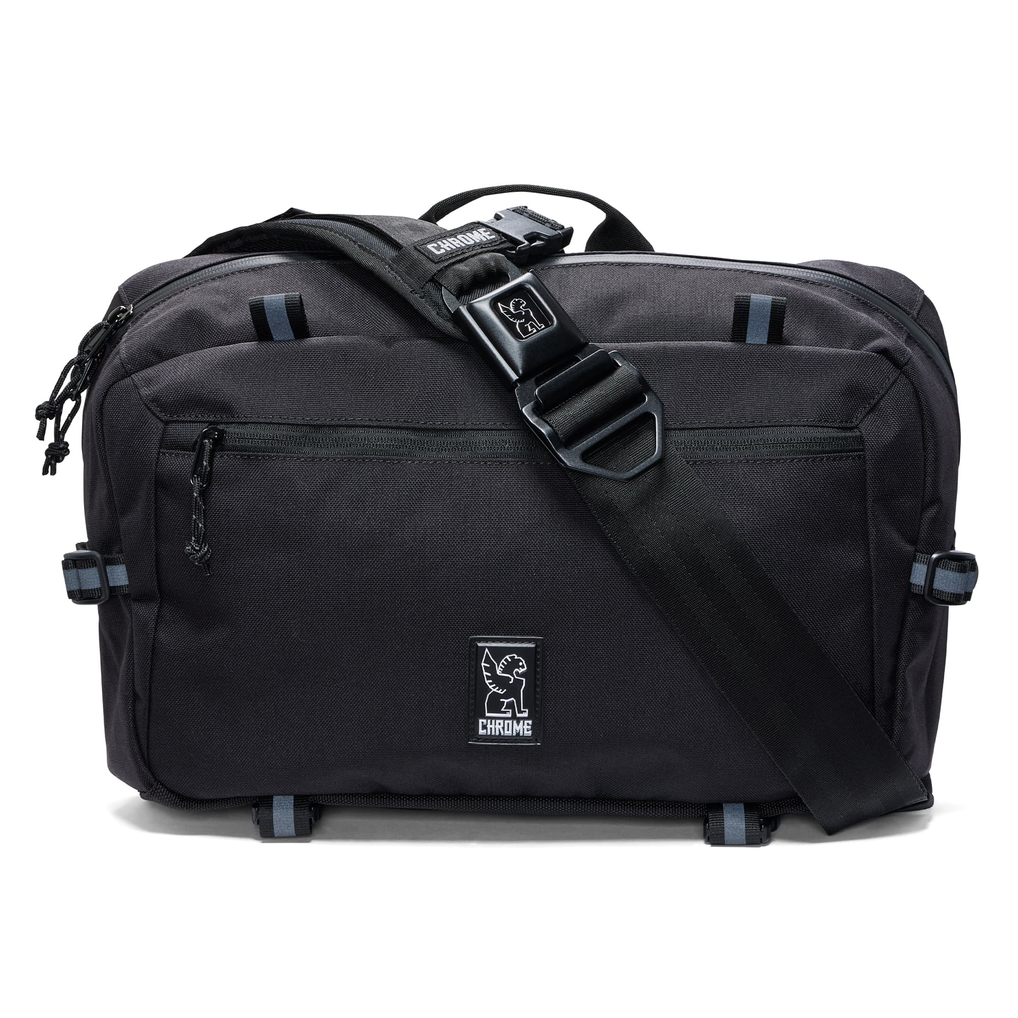 The full front of the Kadet Max 15L Sling in black #color_black