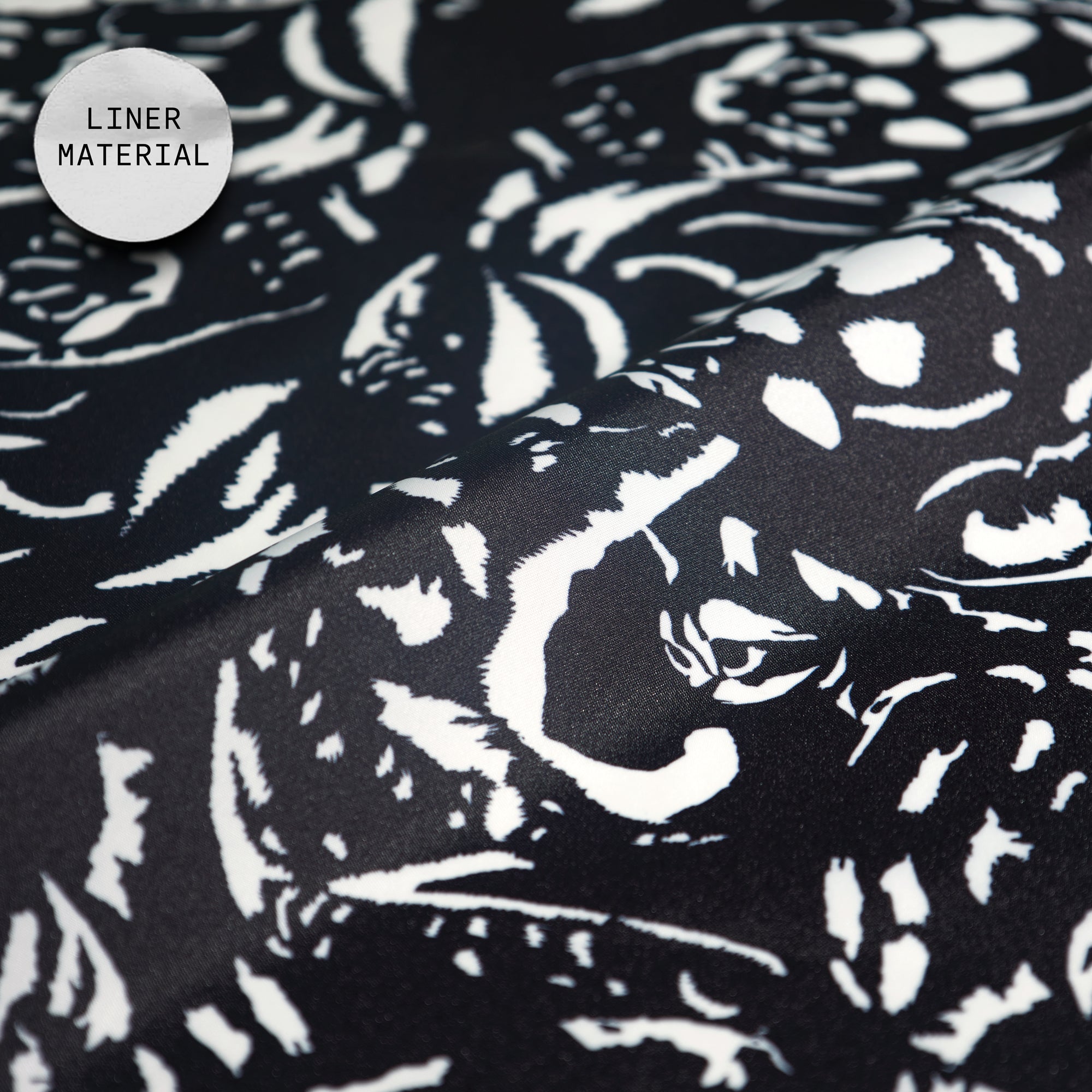 Chrome x ALC artist collab black and white liner fabric #color_black / alc black