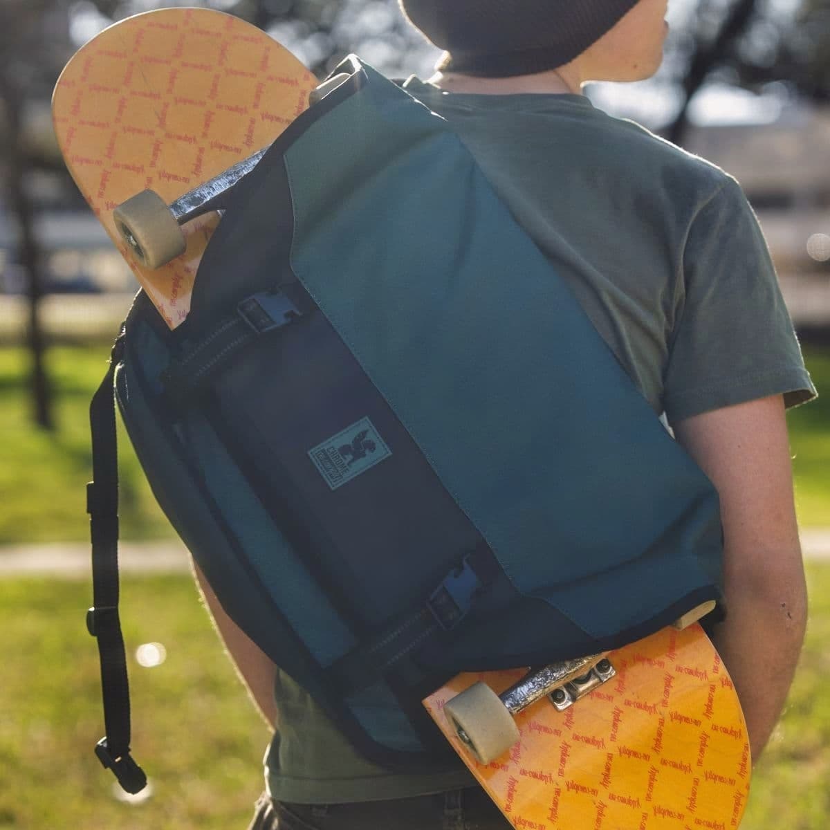 A person wearing the new Citizen 24L Skate Messenger