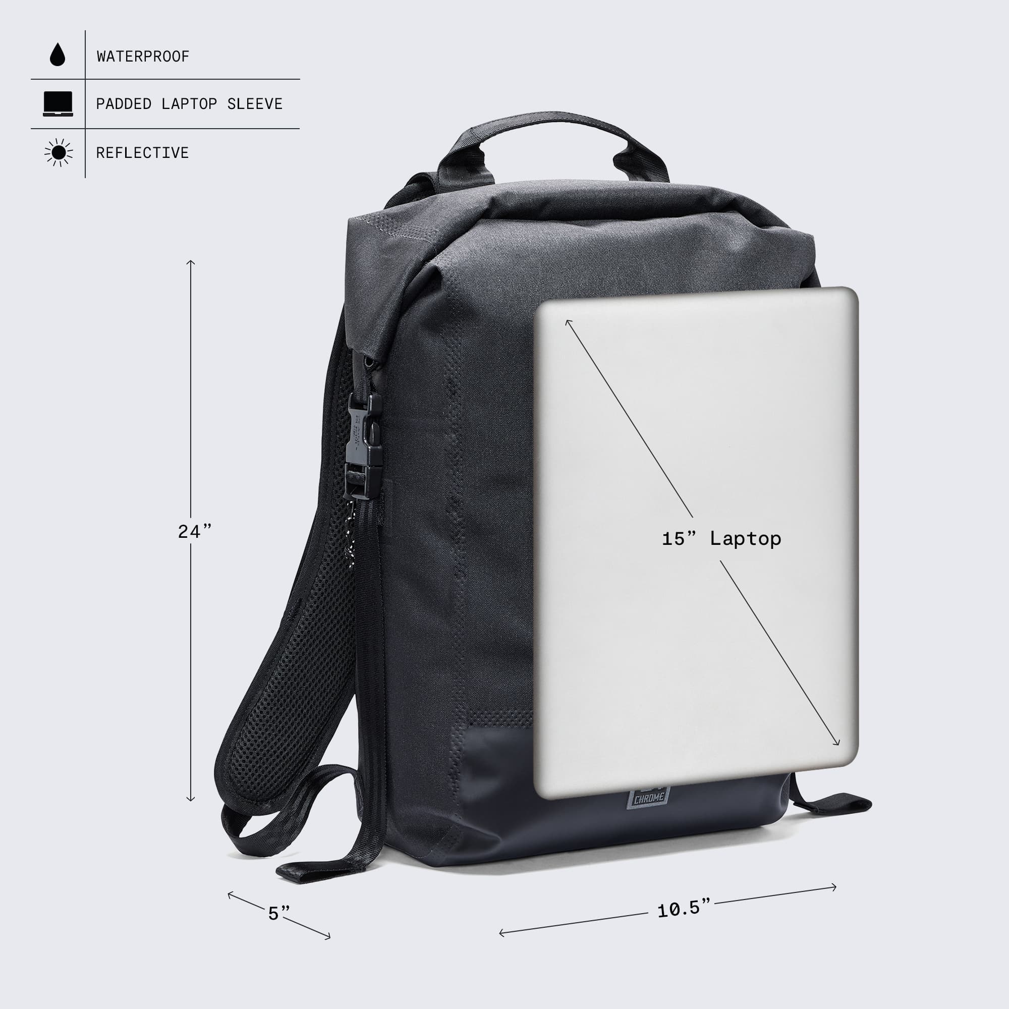 Urban Ex 20L Pack size and laptop accommodation