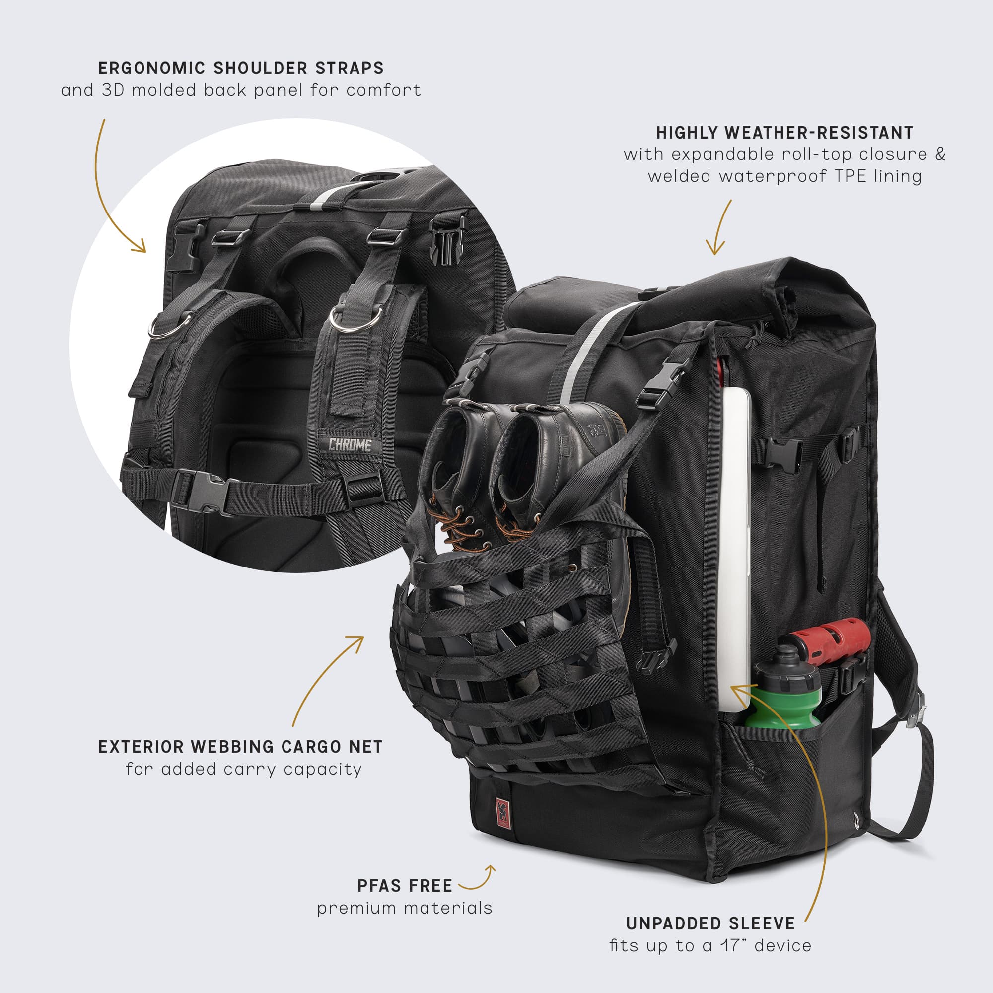 Features of the Barrage Pro Backpack