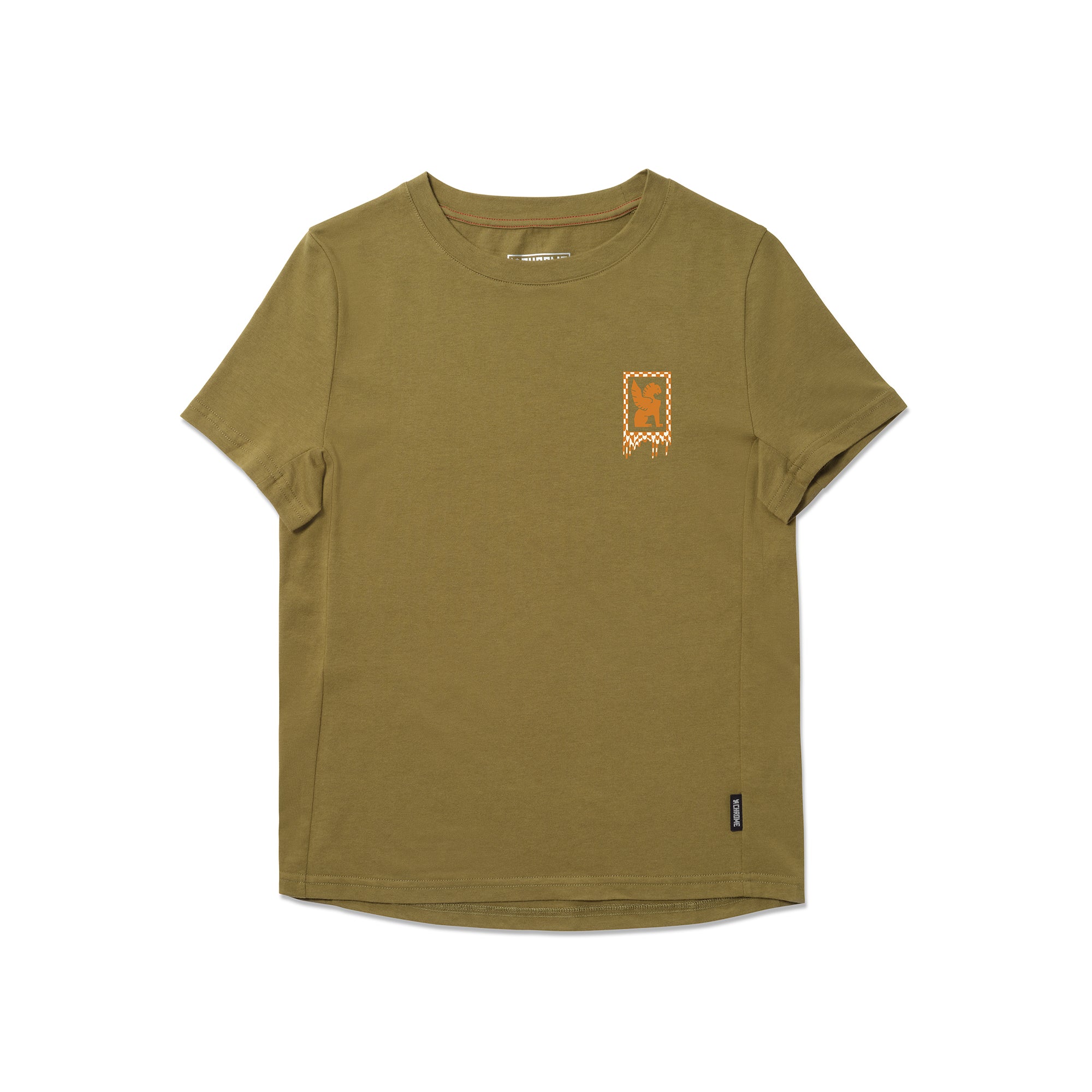 Womens short sleeve artist tee in green #color_olive branch
