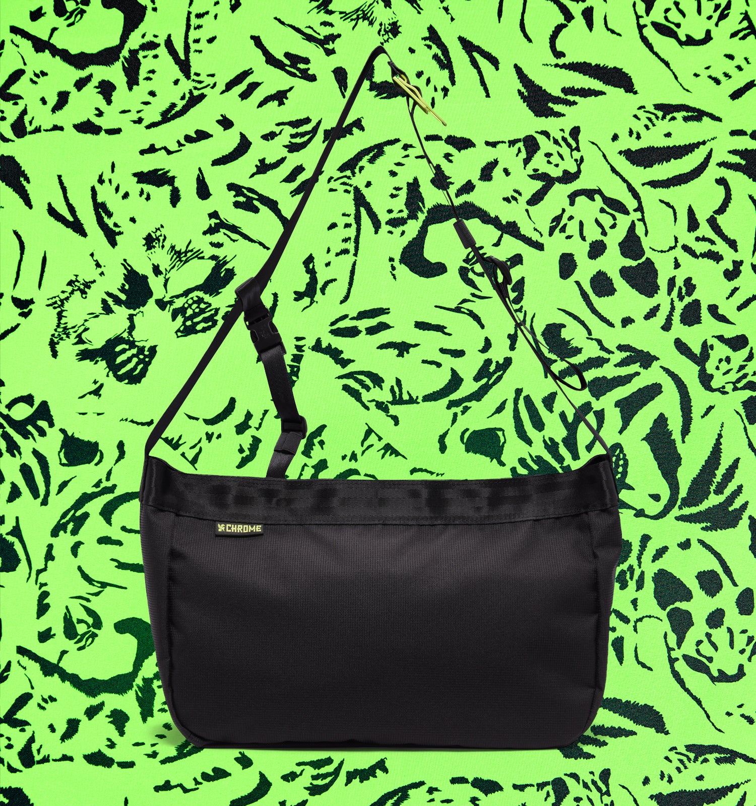 Ruckas messenger collab with Chrome x ALC in black with green