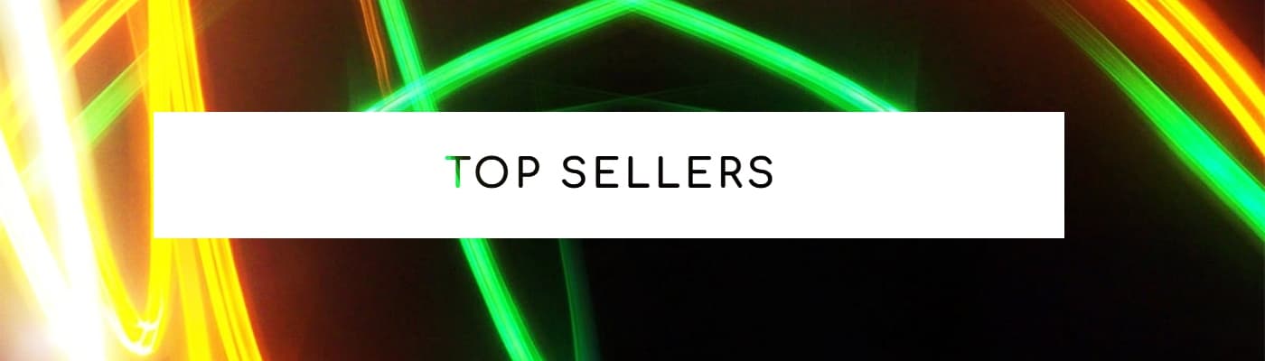 Top Sellers callout with neon lights