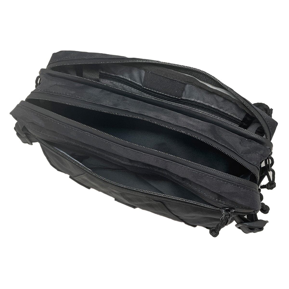 Tensile Sling bag with pockets open